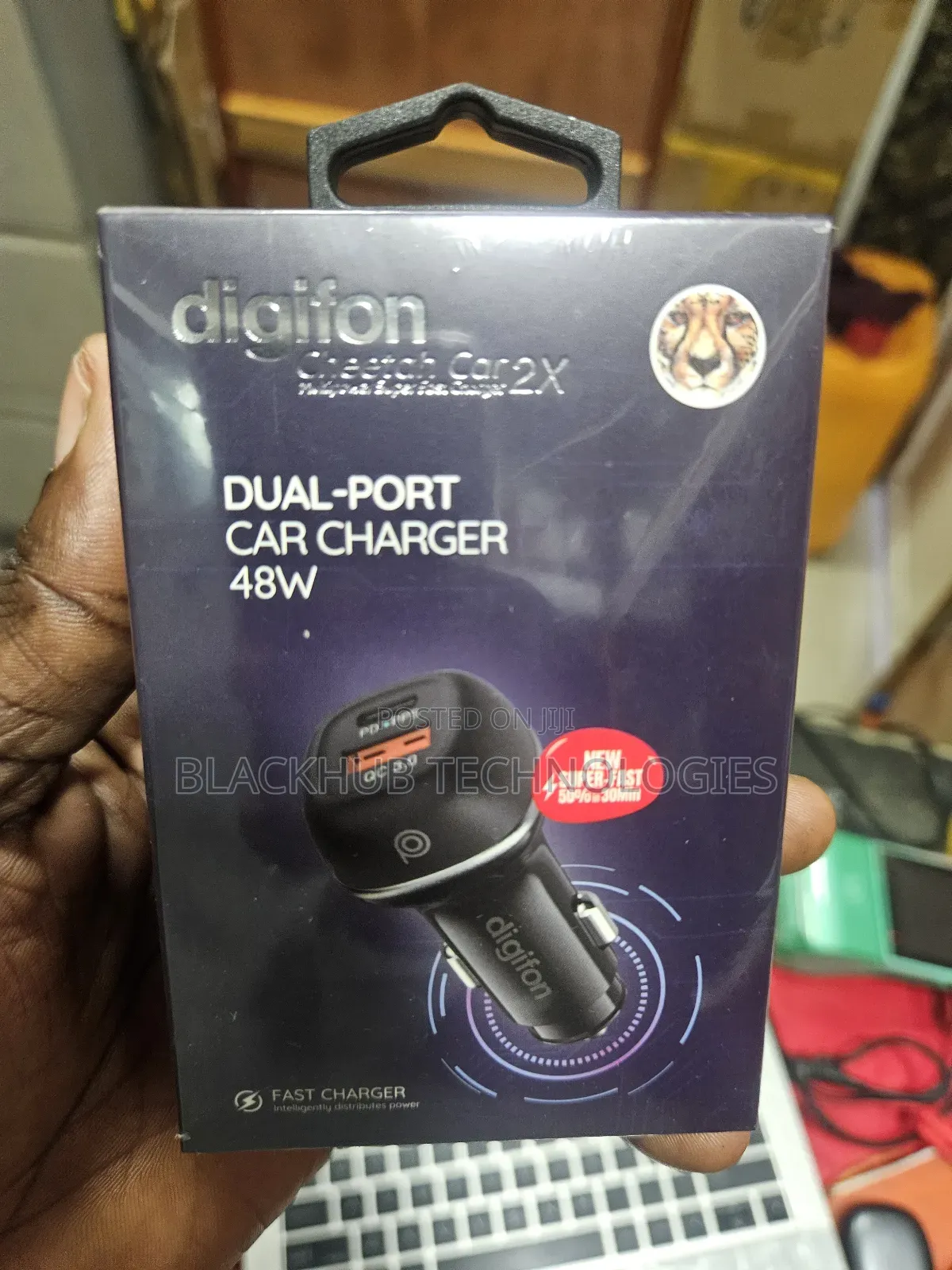 Digifon Cheetah Car 2x Dual Port 48w Charger
