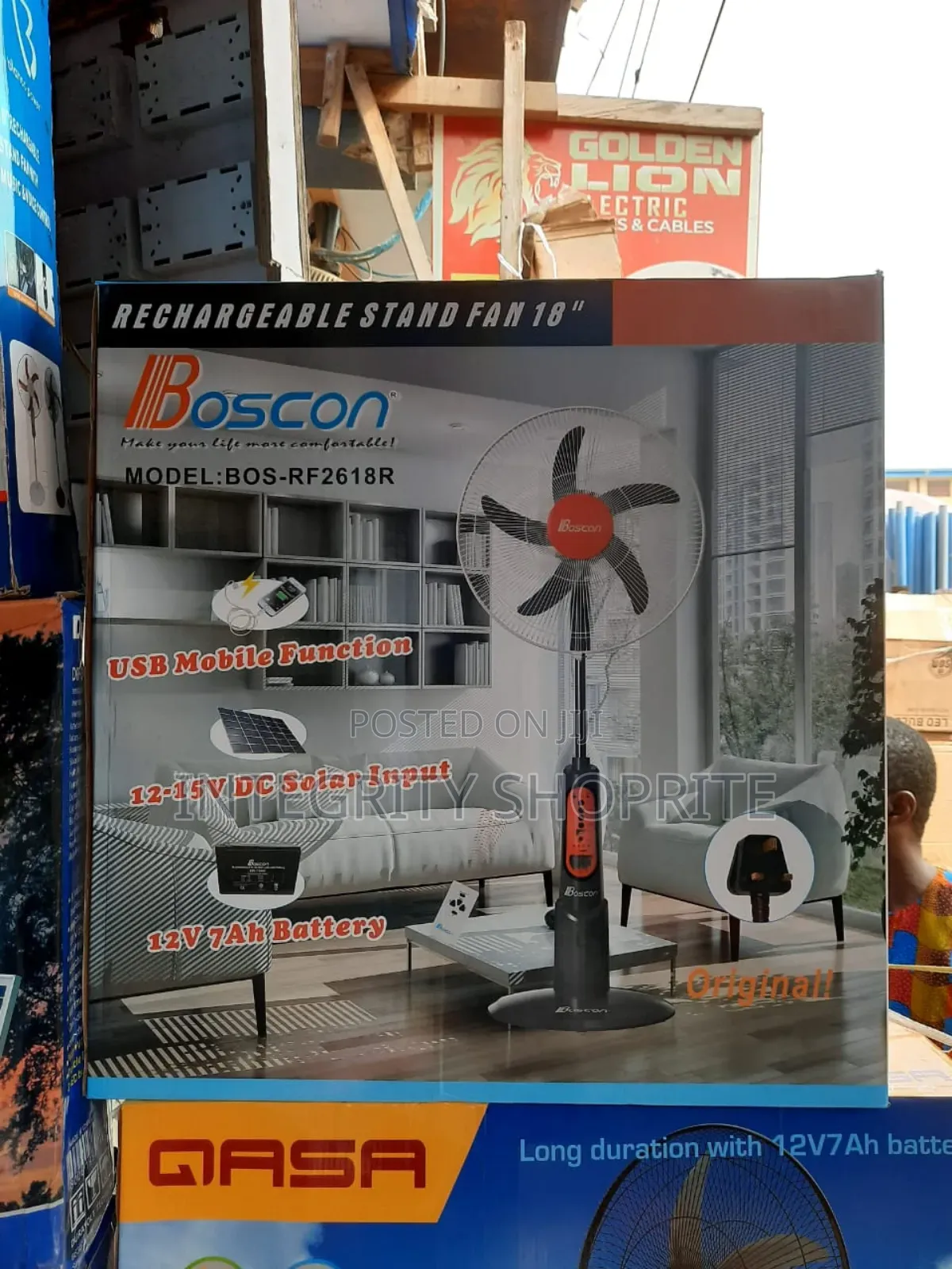 Boscon Rechargeable Stand Fan