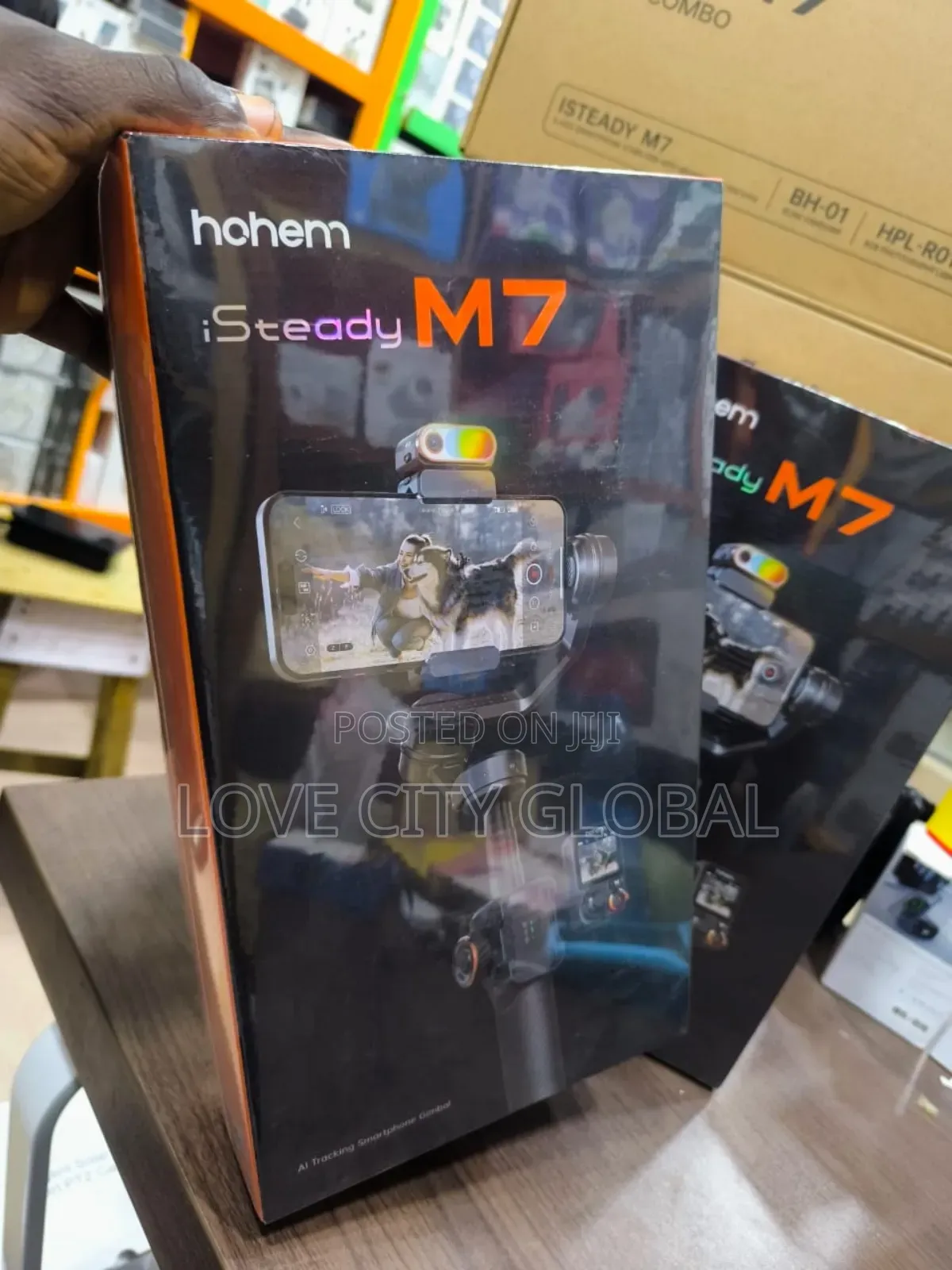 Hohem Isteady M7 Phone Gimbal 3-axis Ai Track Sensor Fill Light Bag