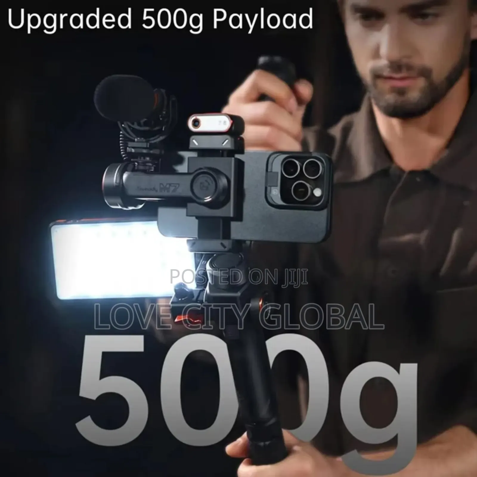 Isteady M7 Kit Phone Gimbal 3-Axis Ai Track Sensor Fill Light, Remote