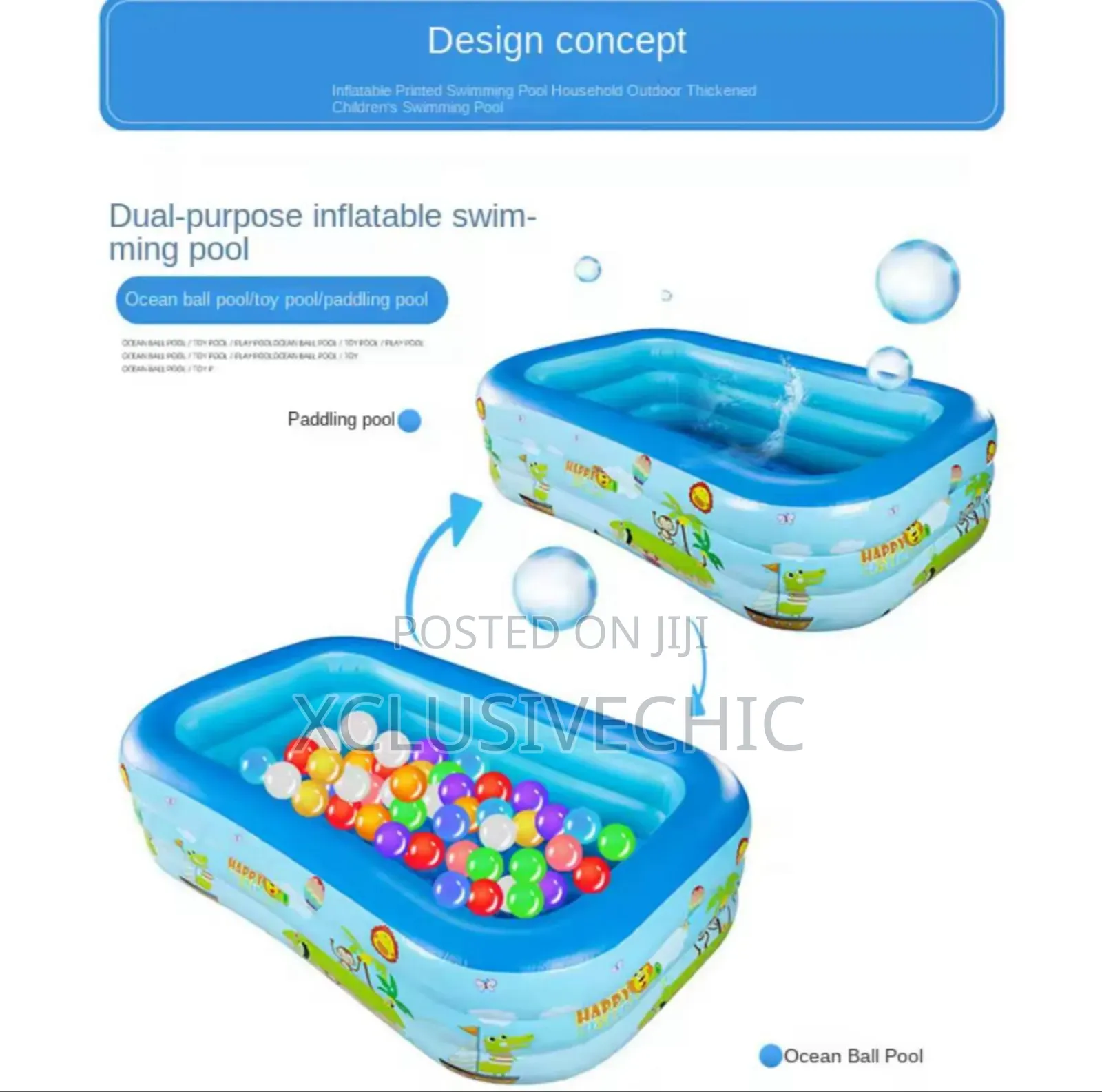 Large Outdoor Children Pvc Thickened Plastic Swimming Pool