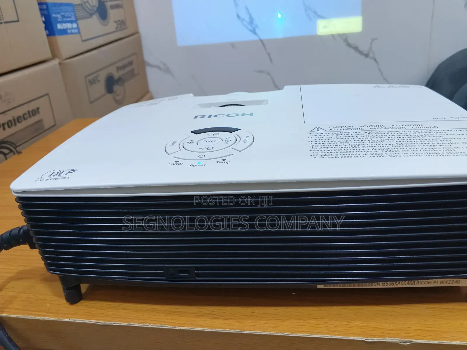 Ricoh Pj-wx2240 3100 Lumens Protable Projector