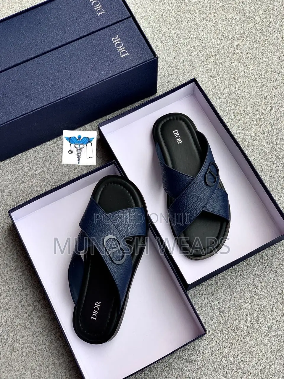 Dior Calfskin Leather Palm Slipers 40-46