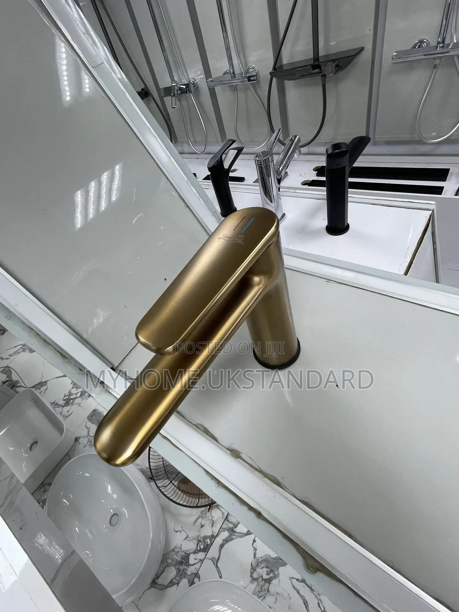 Rose Gold England Basin Mixer Tap (Hot And Cold)