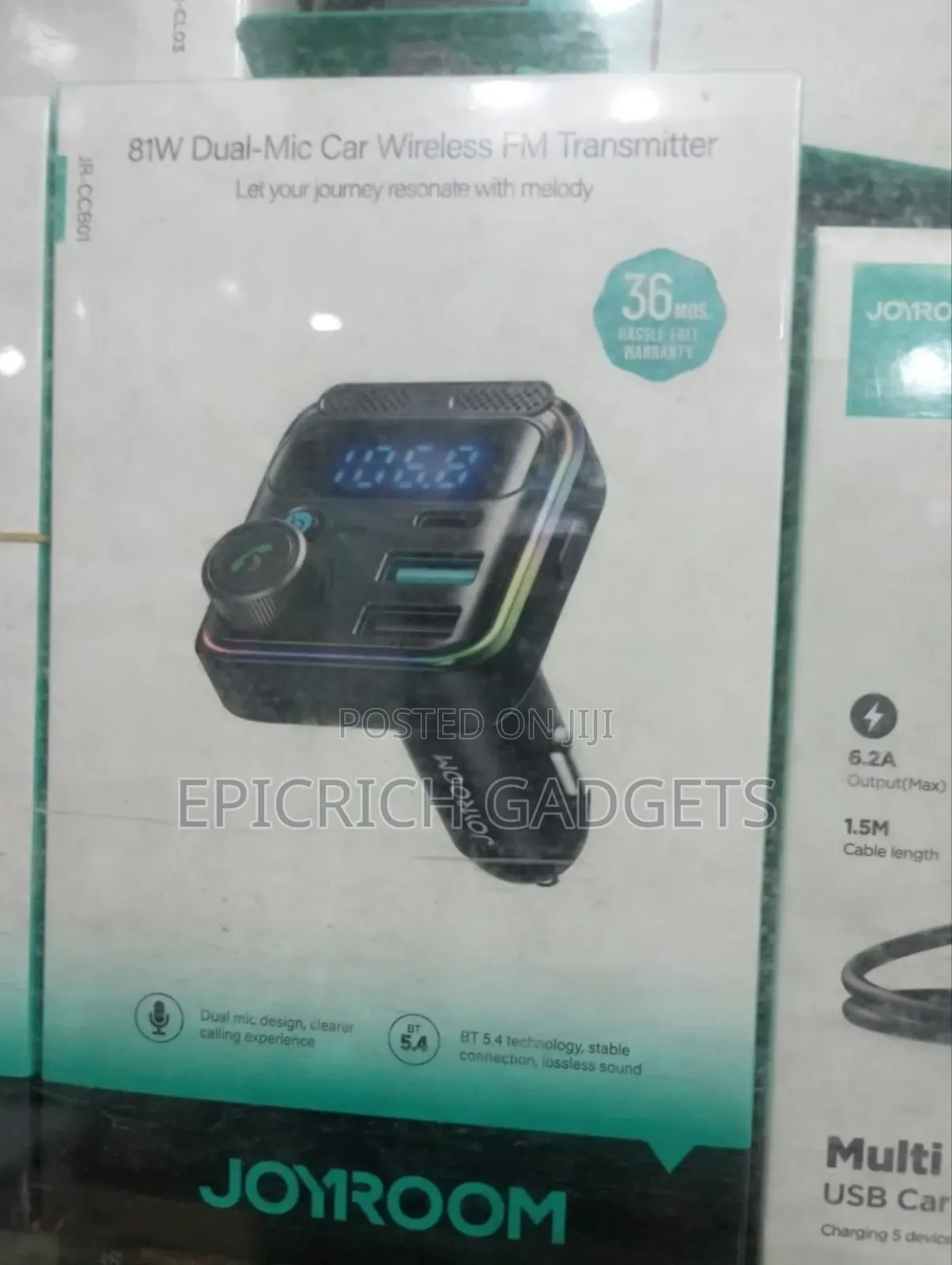 81w Car Bluetooth Fm Transmitter Dual-Mic Fast Charge Pd45w+Qc36w
