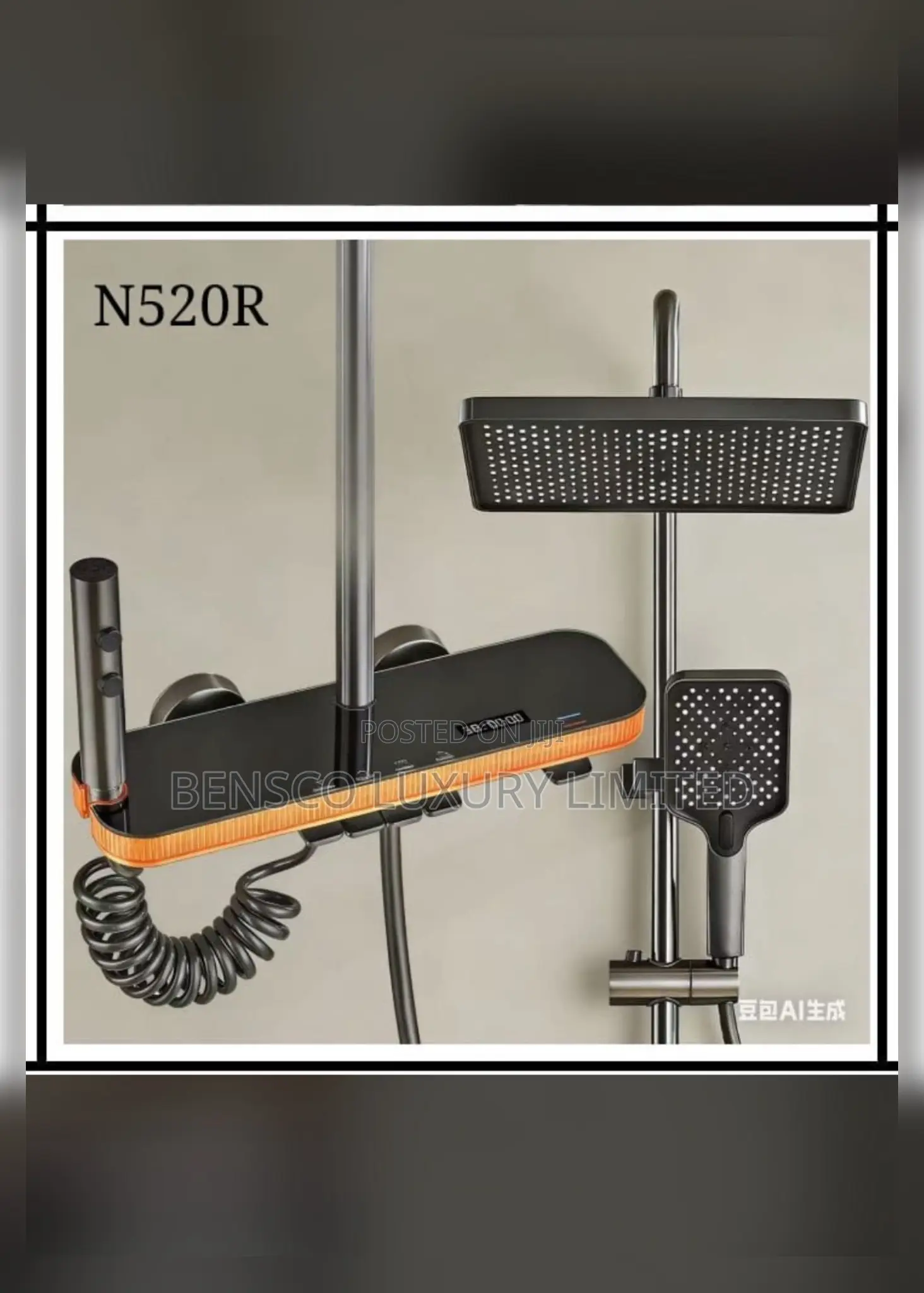 Luxury Smartled Thermostatic Rainfall Showersystem WTH Digital Display