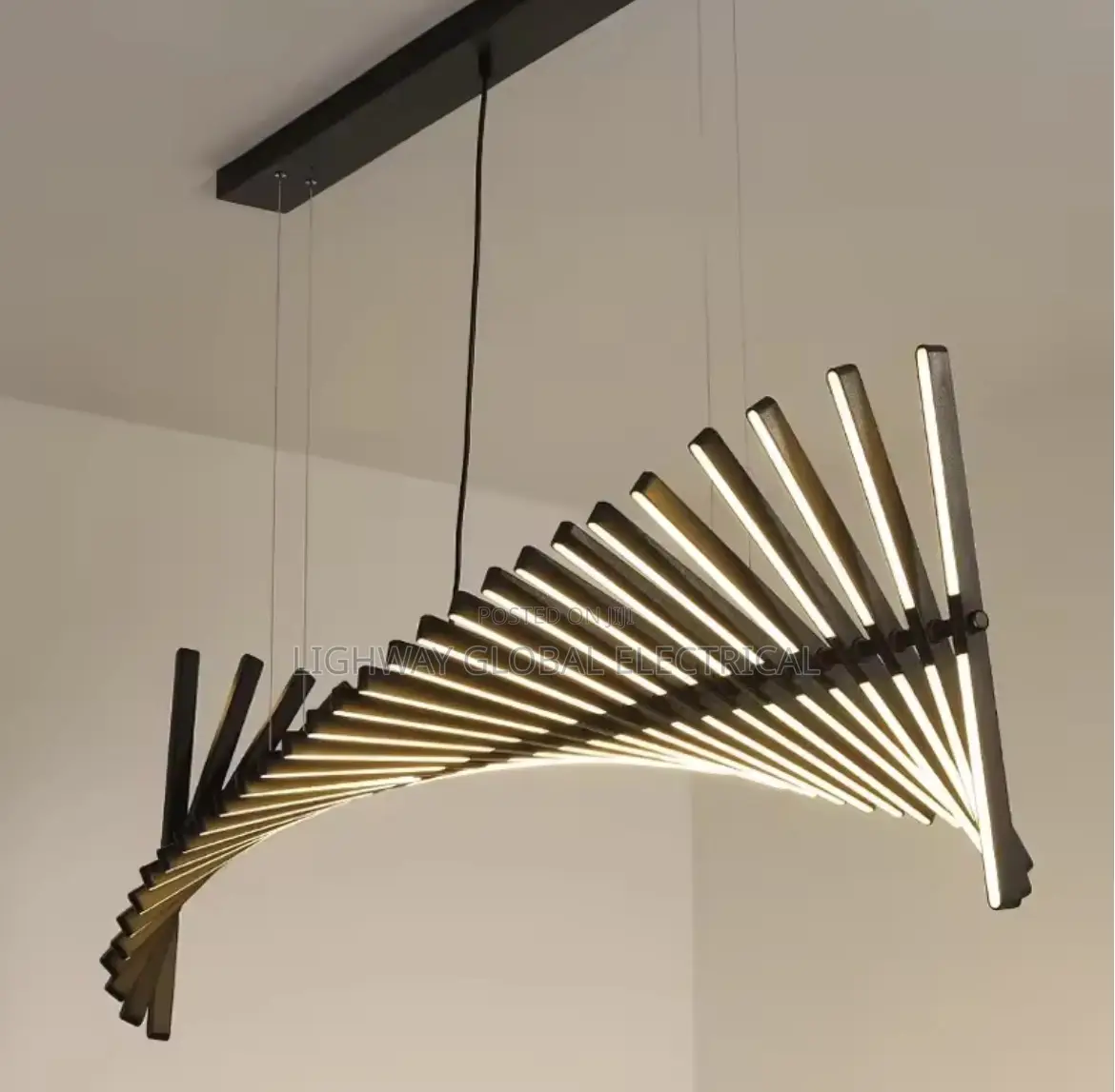 Nordic Minimalist Fish Bone Led Living Room /Dining Chandelier