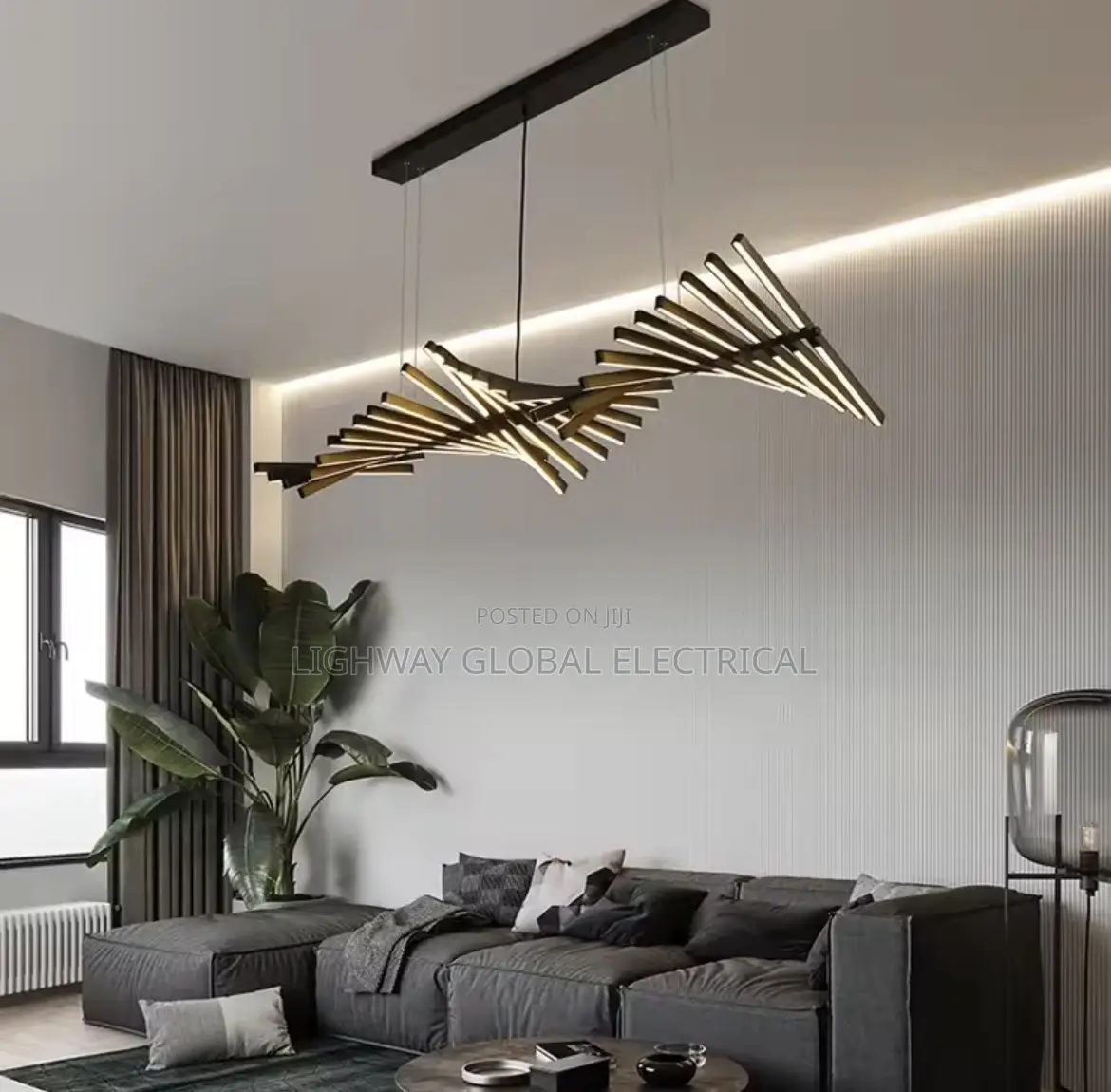 Nordic Minimalist Fish Bone Led Living Room /Dining Chandelier