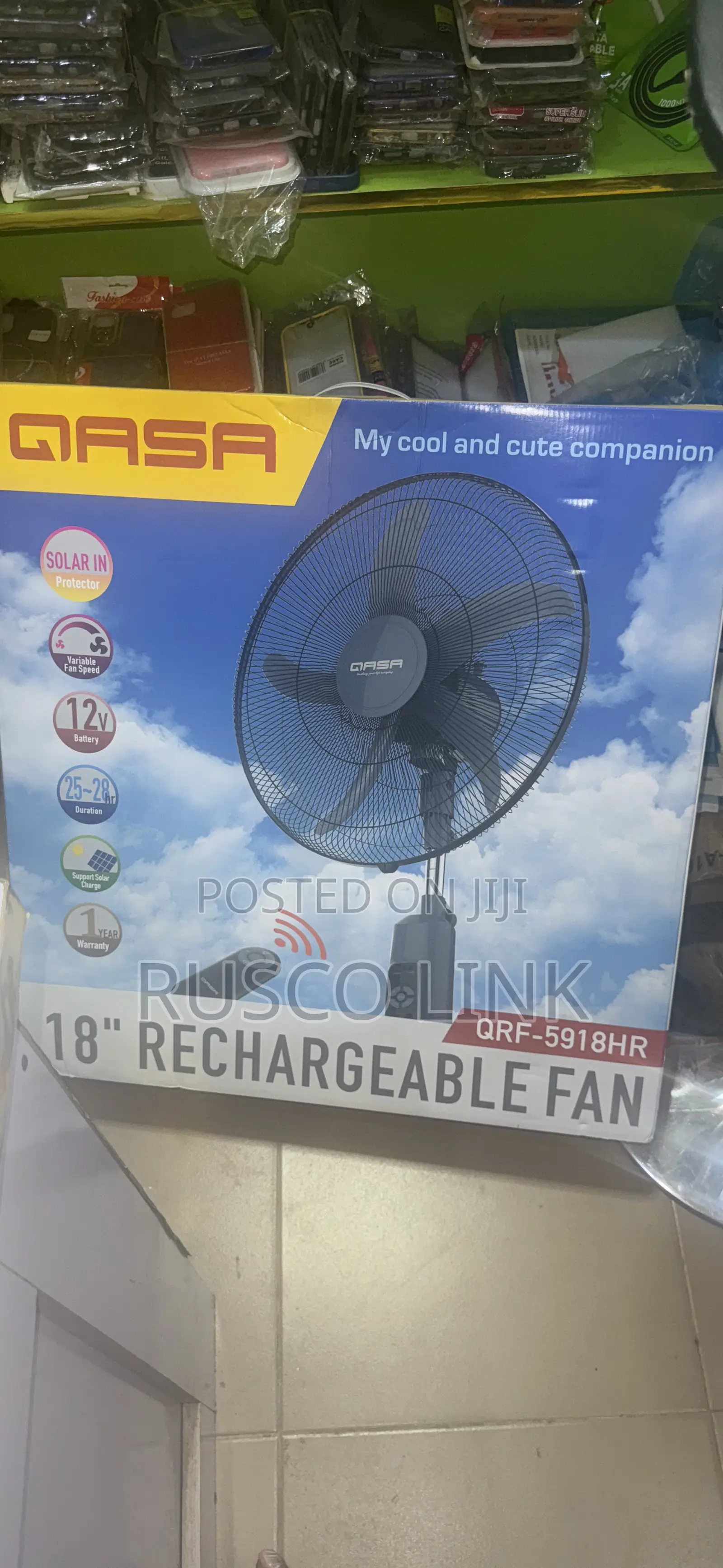 18 Inches Rechargeable Gasa Fan