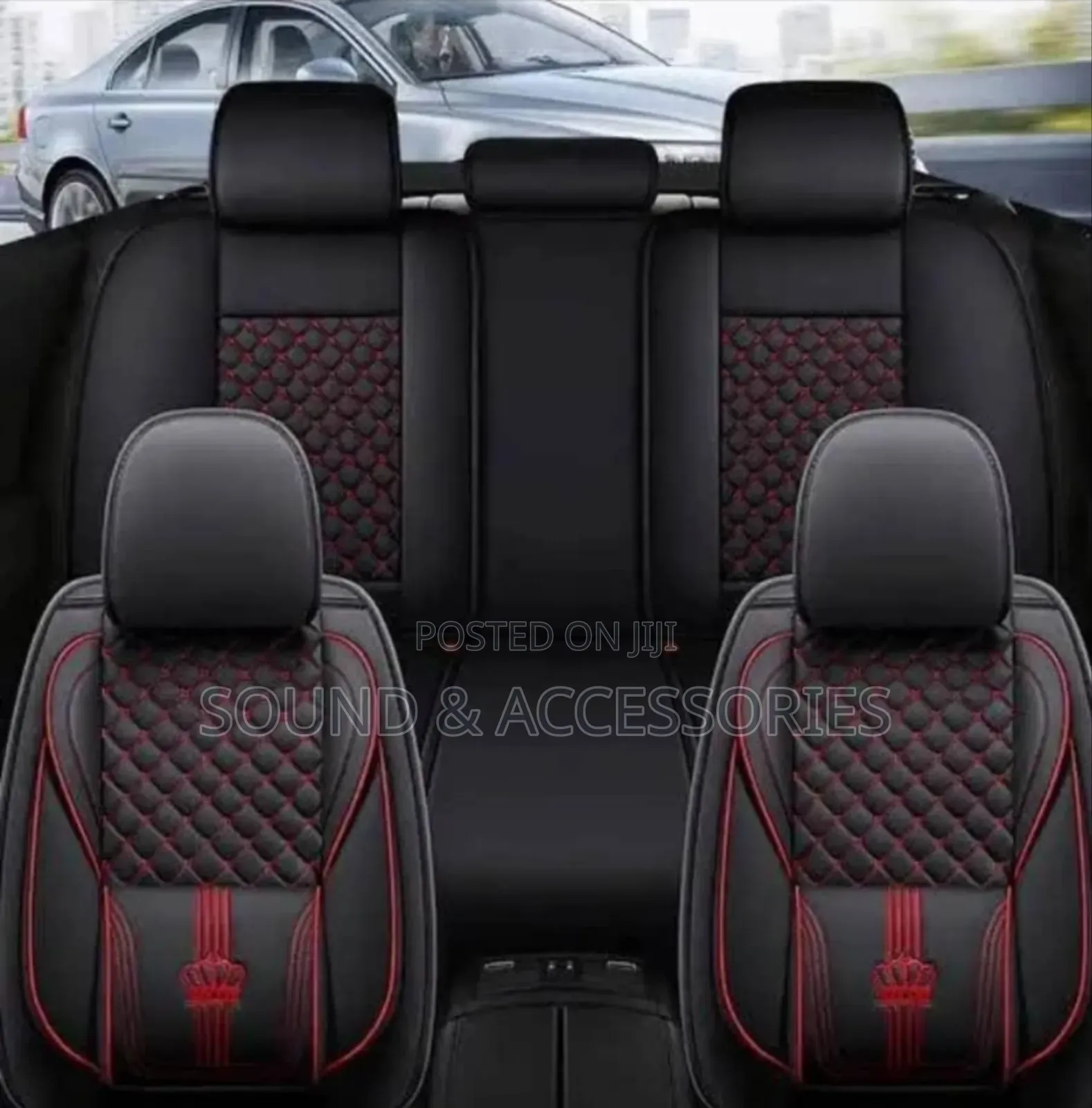 Crown Universal Leather Car Seat Cover for Salon Car and 5 Seater Suvs