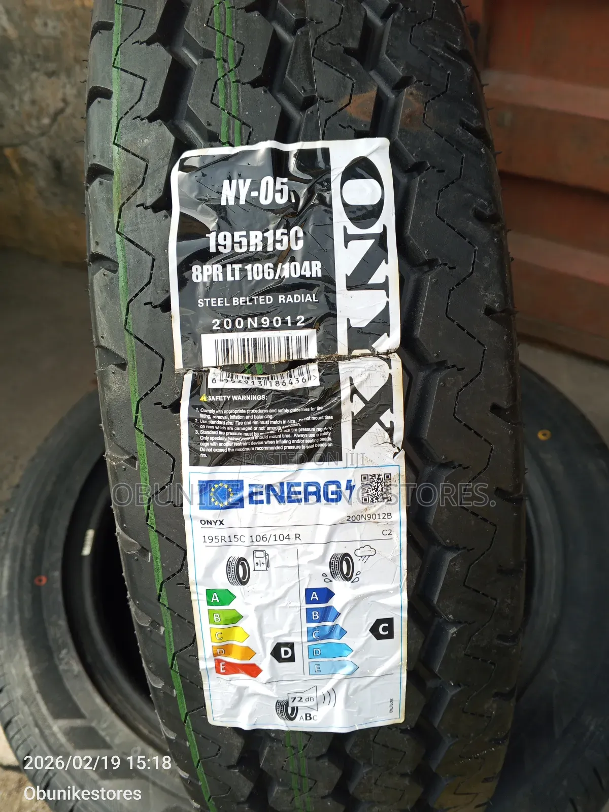195r15c Onyx Tyre