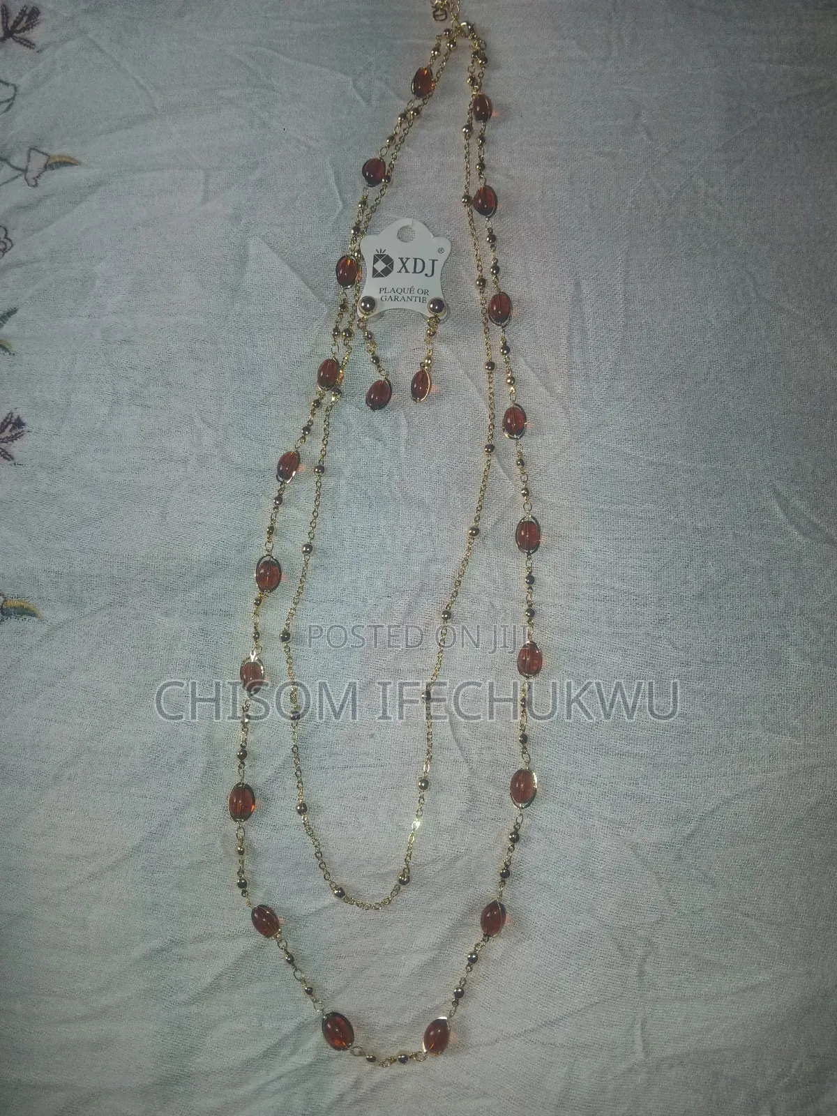 2 in 1 Bead Combined With Chain Necklace
