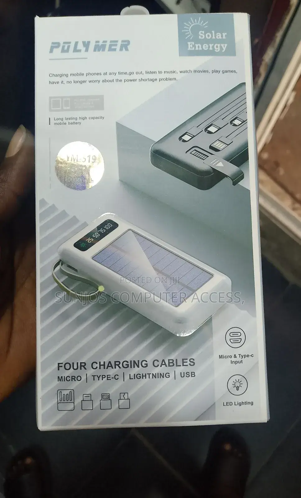 Solar Energy Power Bank Polymer 10000mah