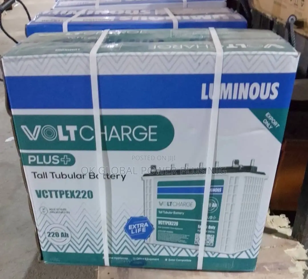 Luminous 220ah/12v Voltcharge Plus Tall Tubular Battery