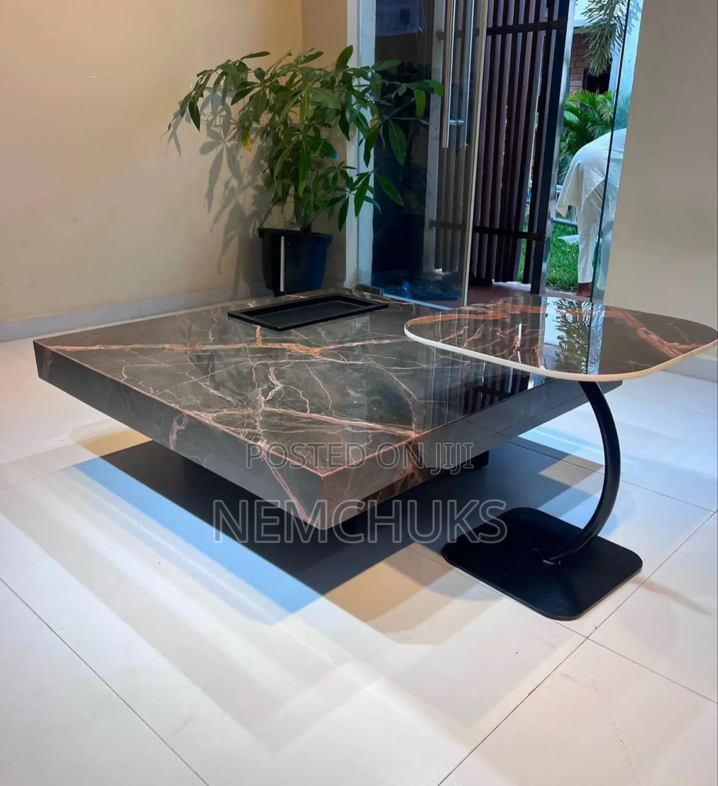 Marble Table and Side Stool