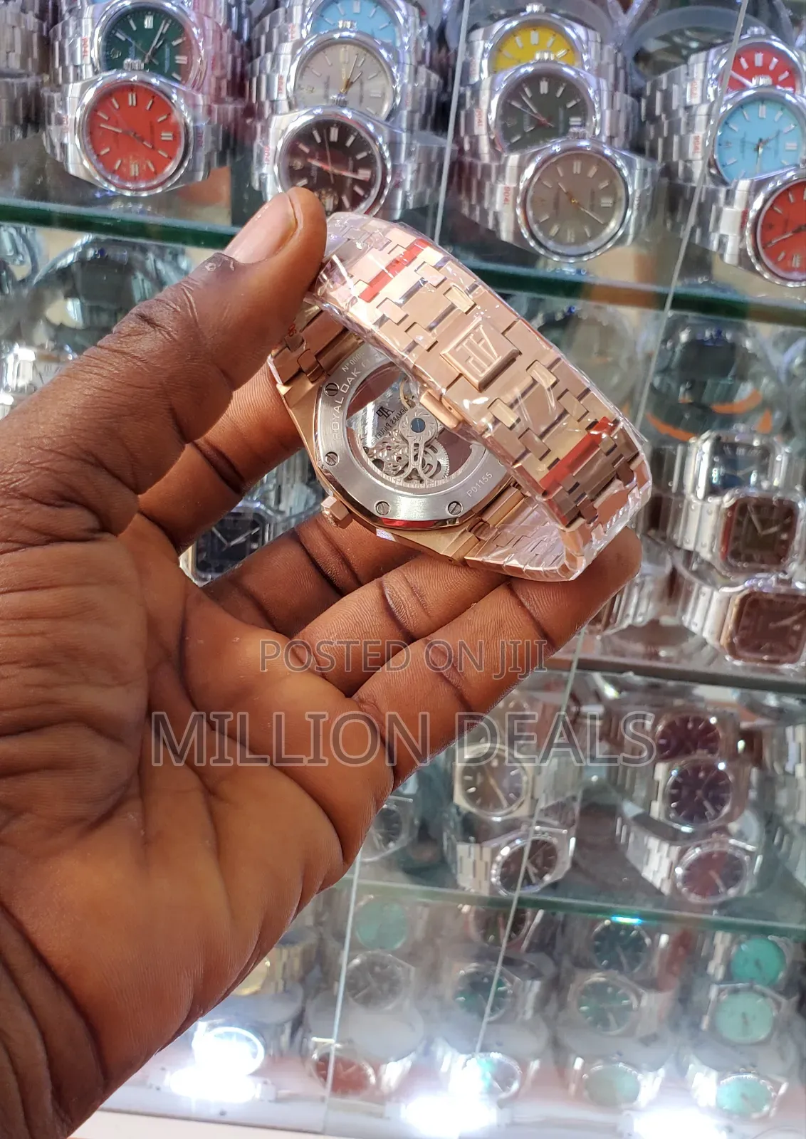 Automatic Luxury Rose Gold Ap See Through Wrist Watch