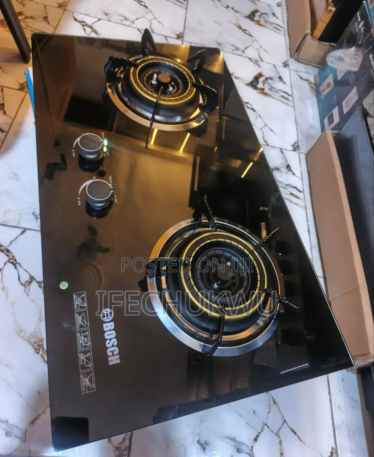 Quality Bosch Built-in Luxury Blueflame Light 2 Burners Gas Cooker Hob