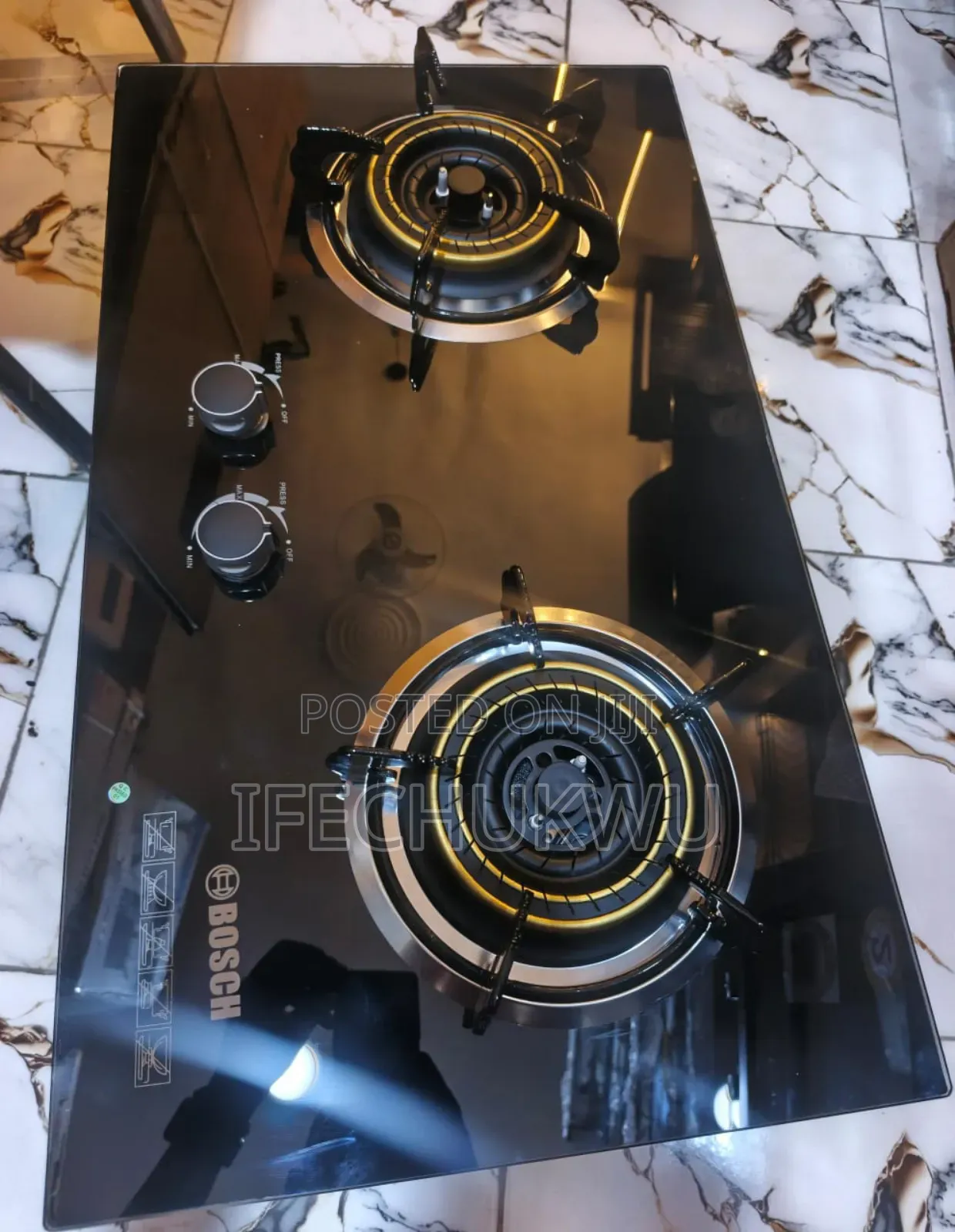 Quality Bosch Built-in Luxury Blueflame Light 2 Burners Gas Cooker Hob