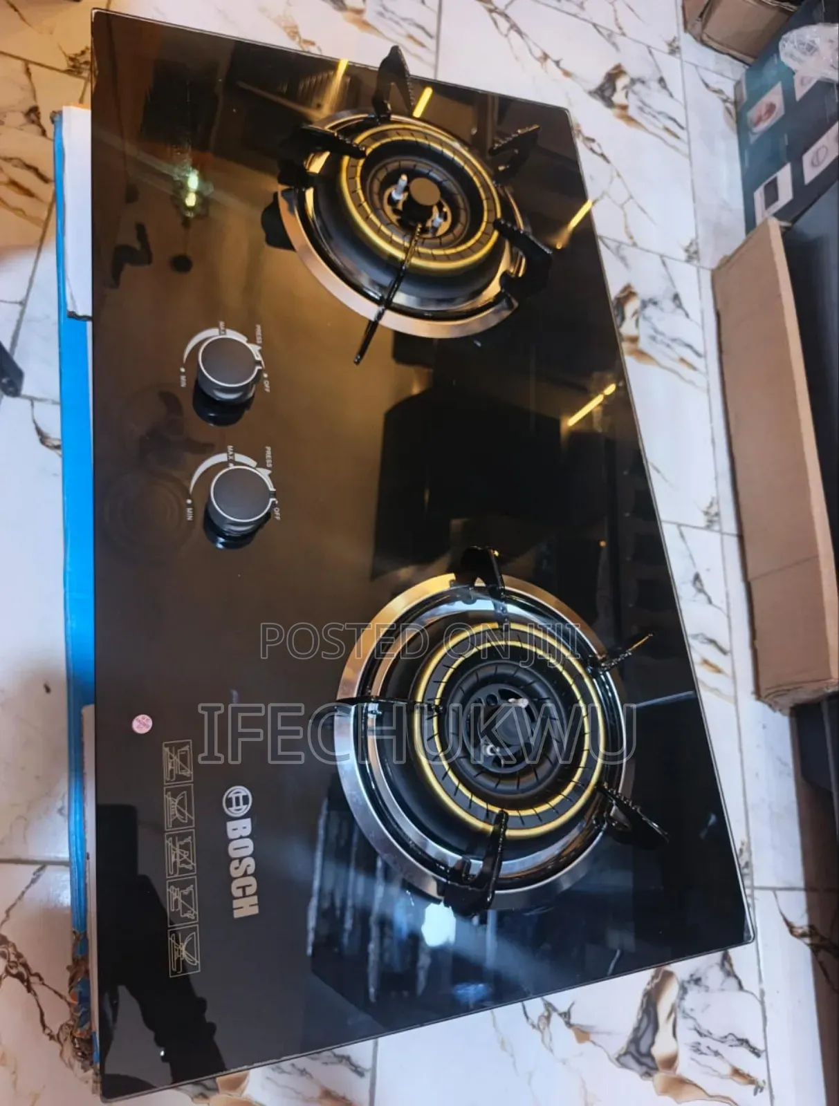 Quality Bosch Built-in Luxury Blueflame Light 2 Burners Gas Cooker Hob