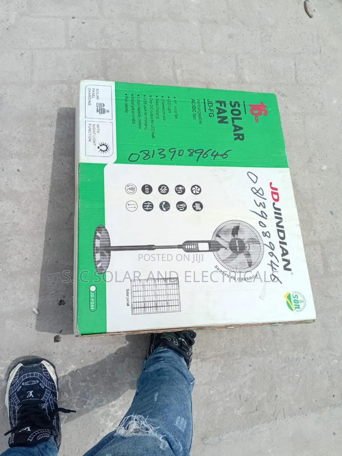 Jd Solar Fan 16inches Available