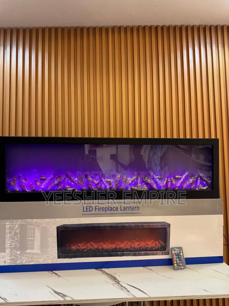 Mega-Size Multicolor Fireplace Feature