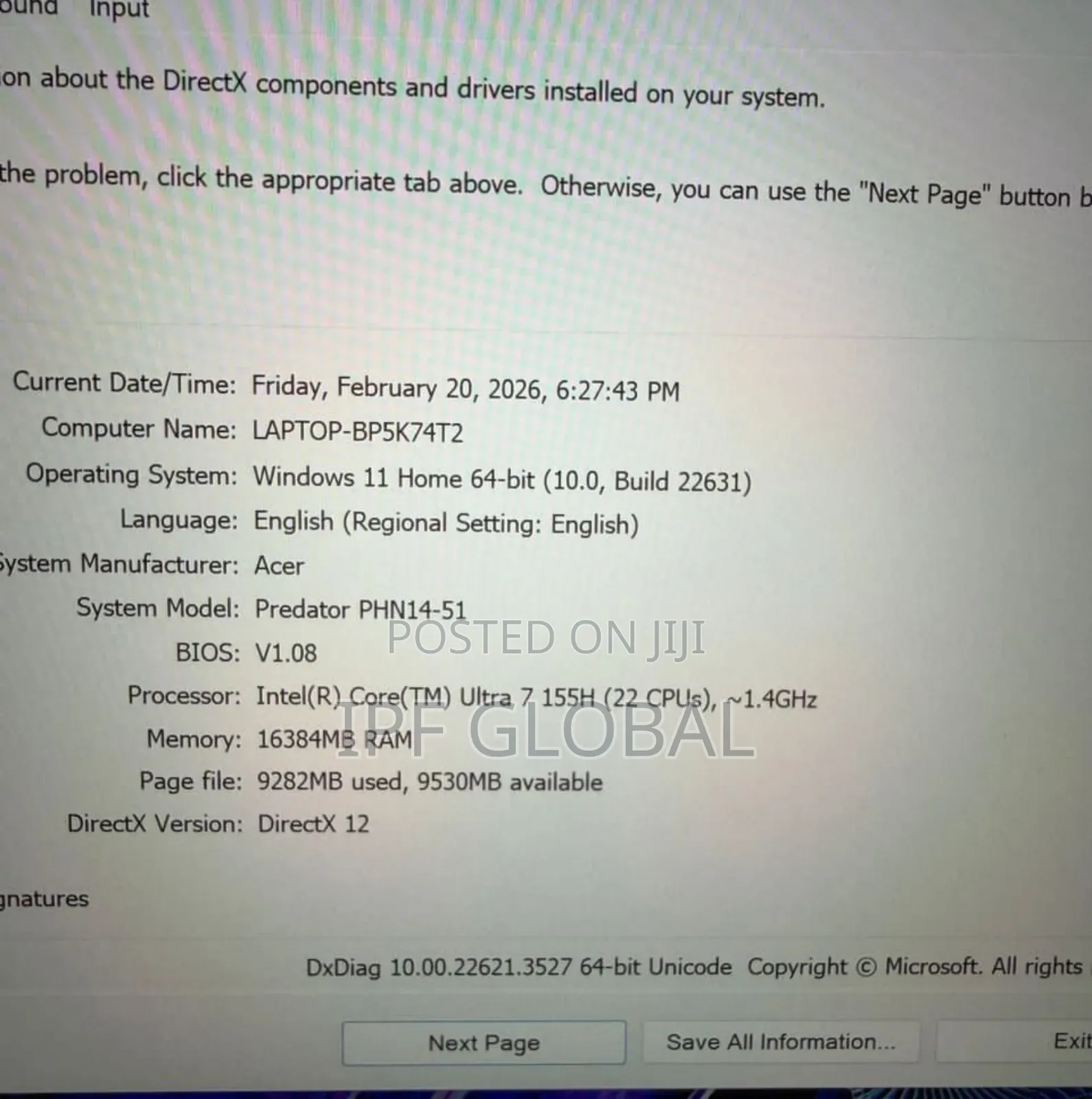 Laptop Acer Predator Helios Neo 14 16GB Intel Core Ultra 7 SSD 1T