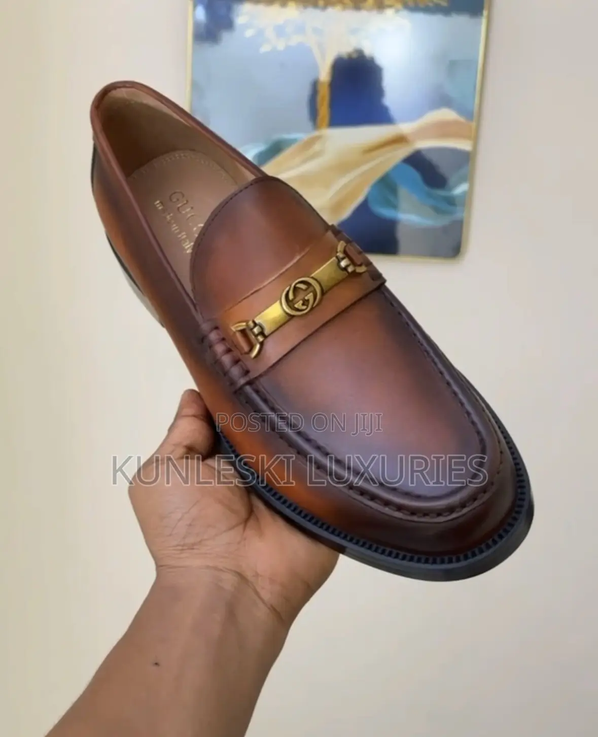 Original Gucci Brown Loafers Shoe