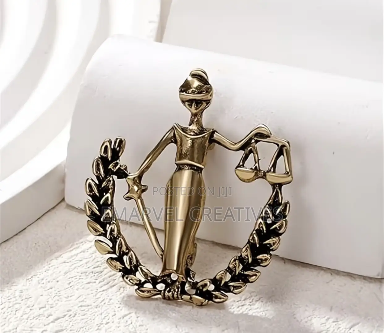 Vintage Libra Zodiac Brooch Pin - Lawyer Brooch