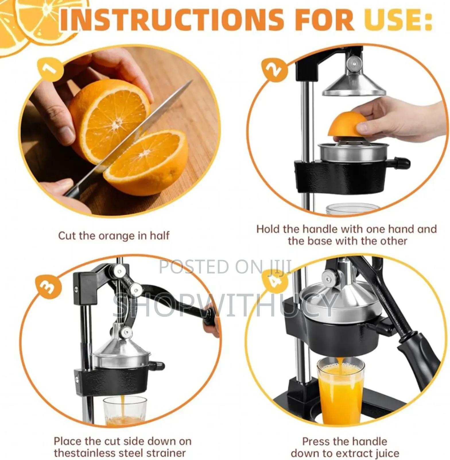 Cast Iron Heavy Duty Manual Juicer Press
