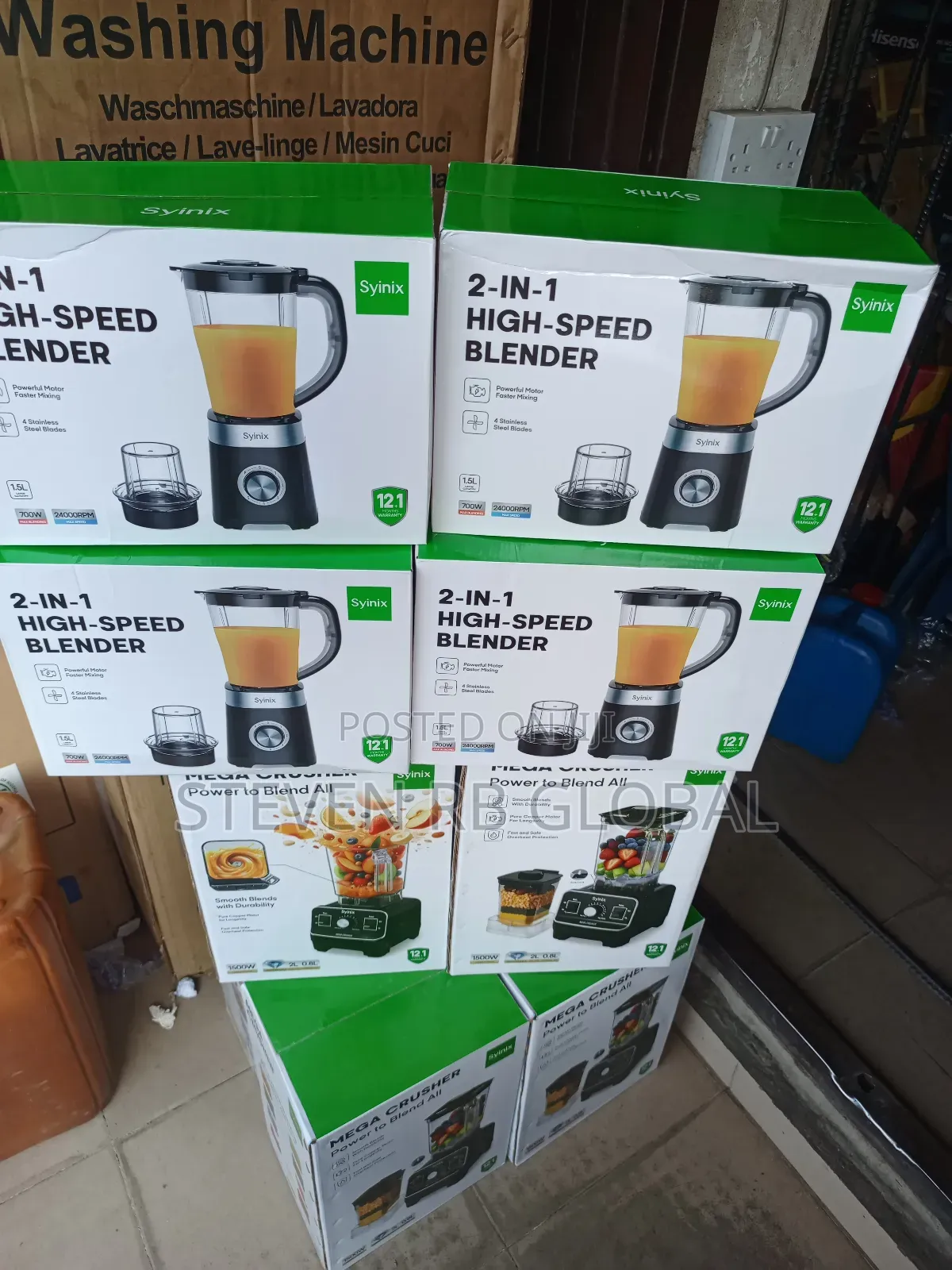 Syinix 1.5l 2-in-1 Power Blender | Sbl70e1