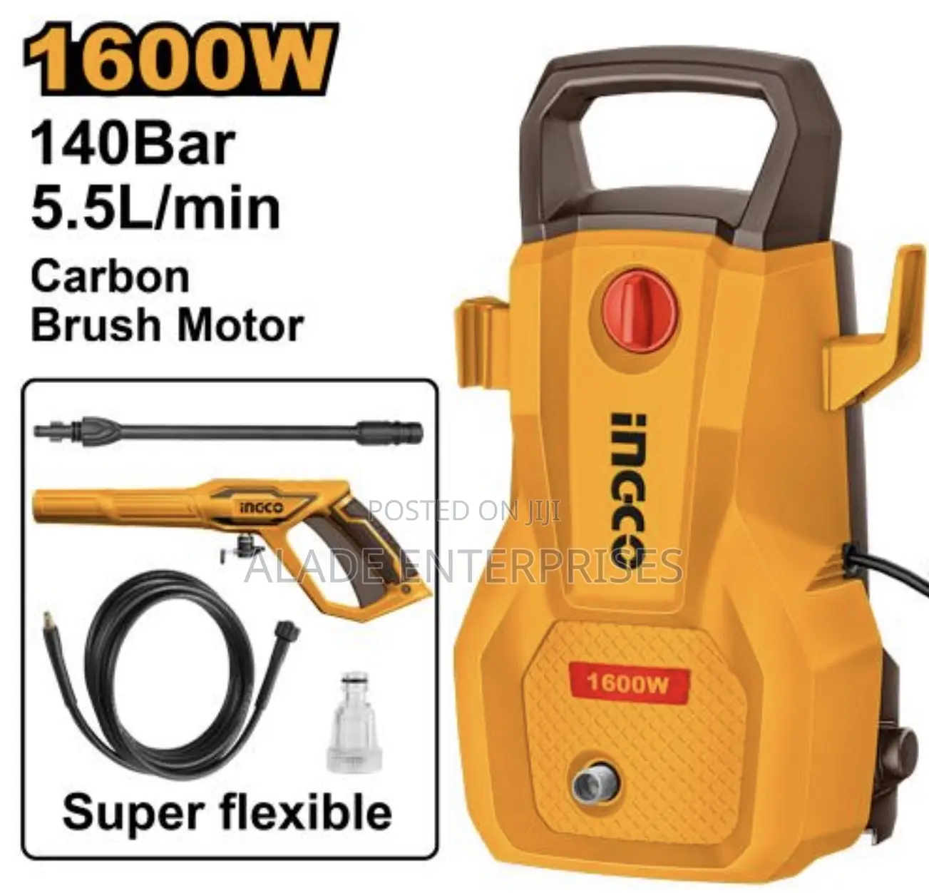 Ingco High Pressure Washer 1600w 140bar