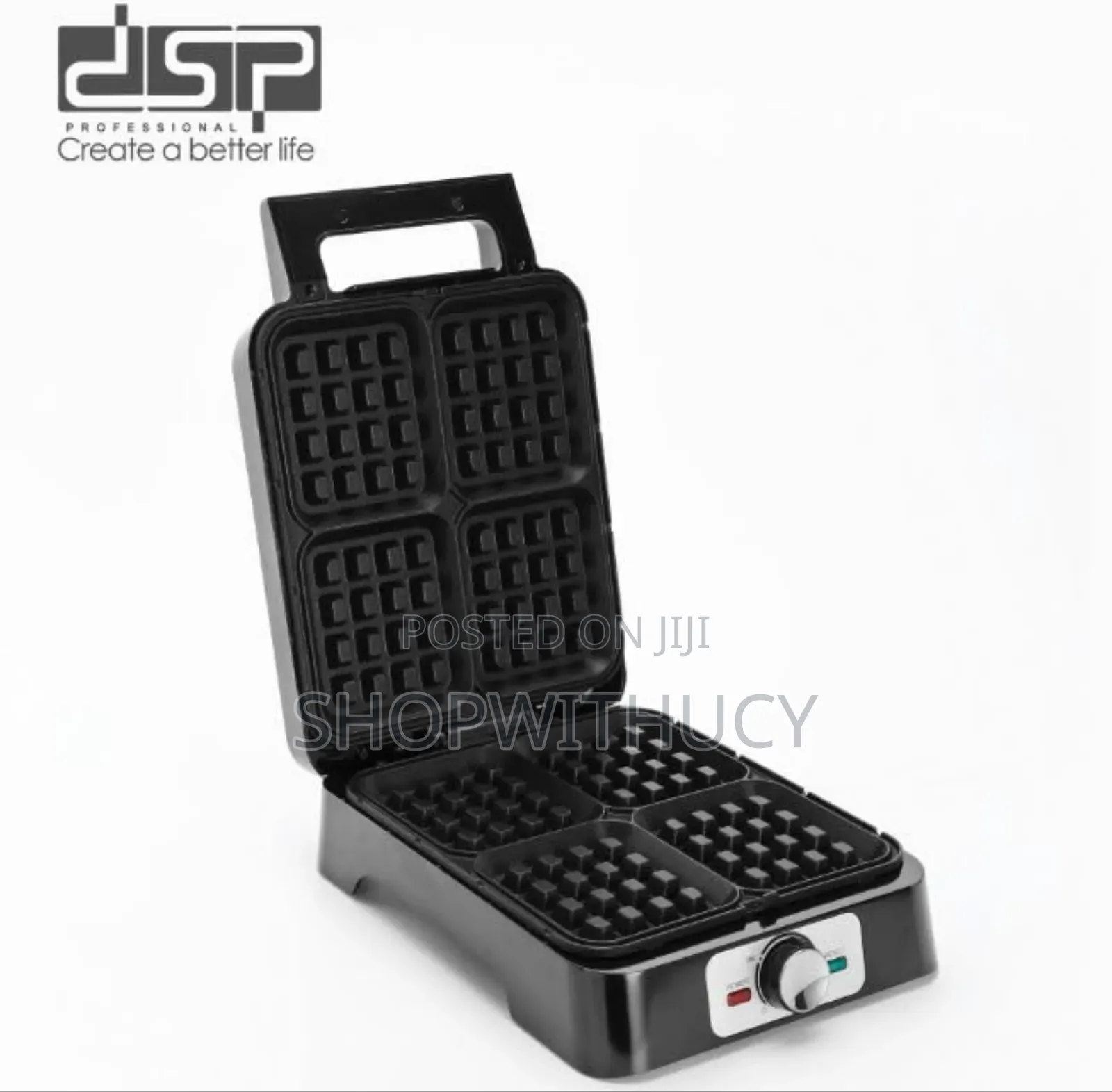 DSP Waffle Maker Kc1337 1600w Non-Stick Coated Aluminium Plate