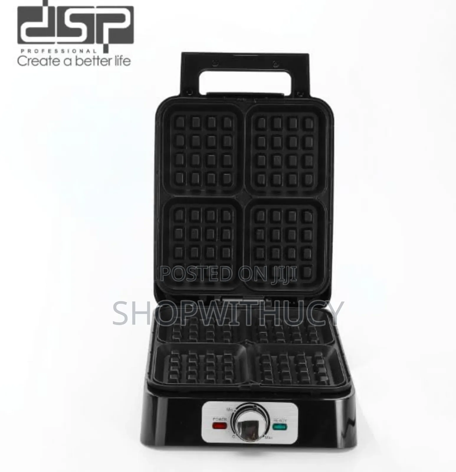 DSP Waffle Maker Kc1337 1600w Non-Stick Coated Aluminium Plate