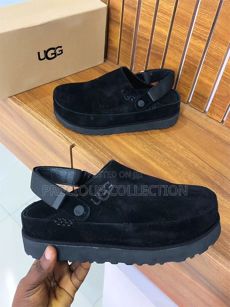 Men’S Luxury Ugg Double Sole Suede Cover Slide