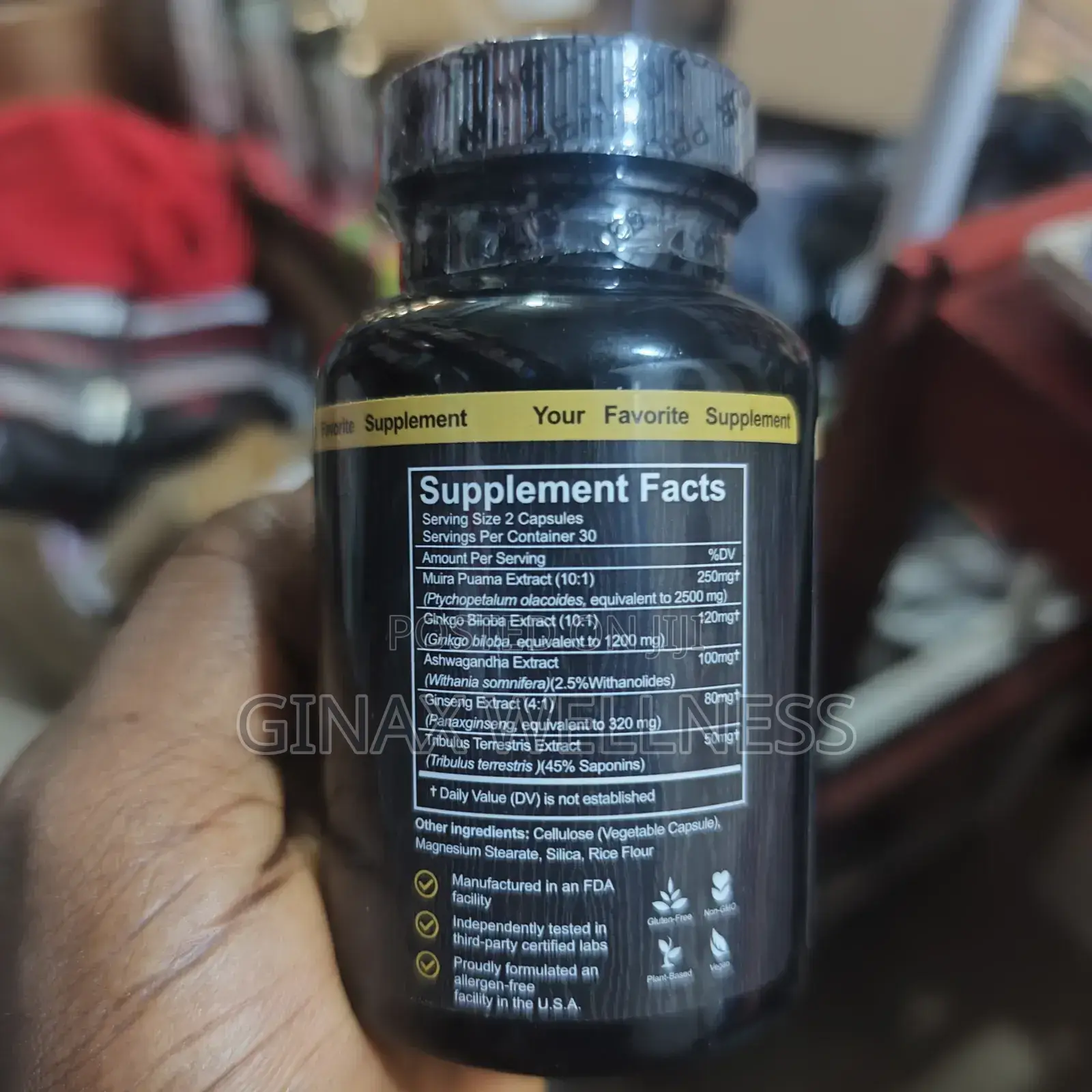 Potency Wood Capsules With Muira Puama, Ginkgo Biloba and Ginseng