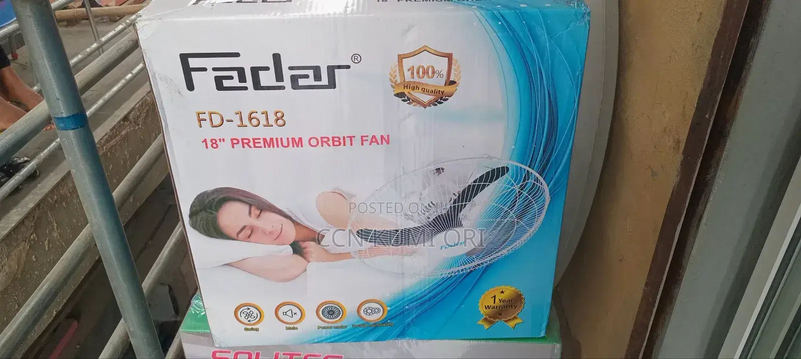 Fader 18-Inch Orbit Fan.  Copper