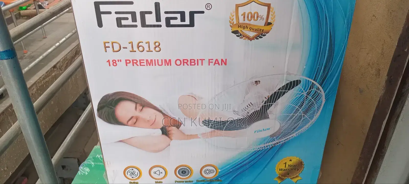 Fader 18-Inch Orbit Fan.  Copper