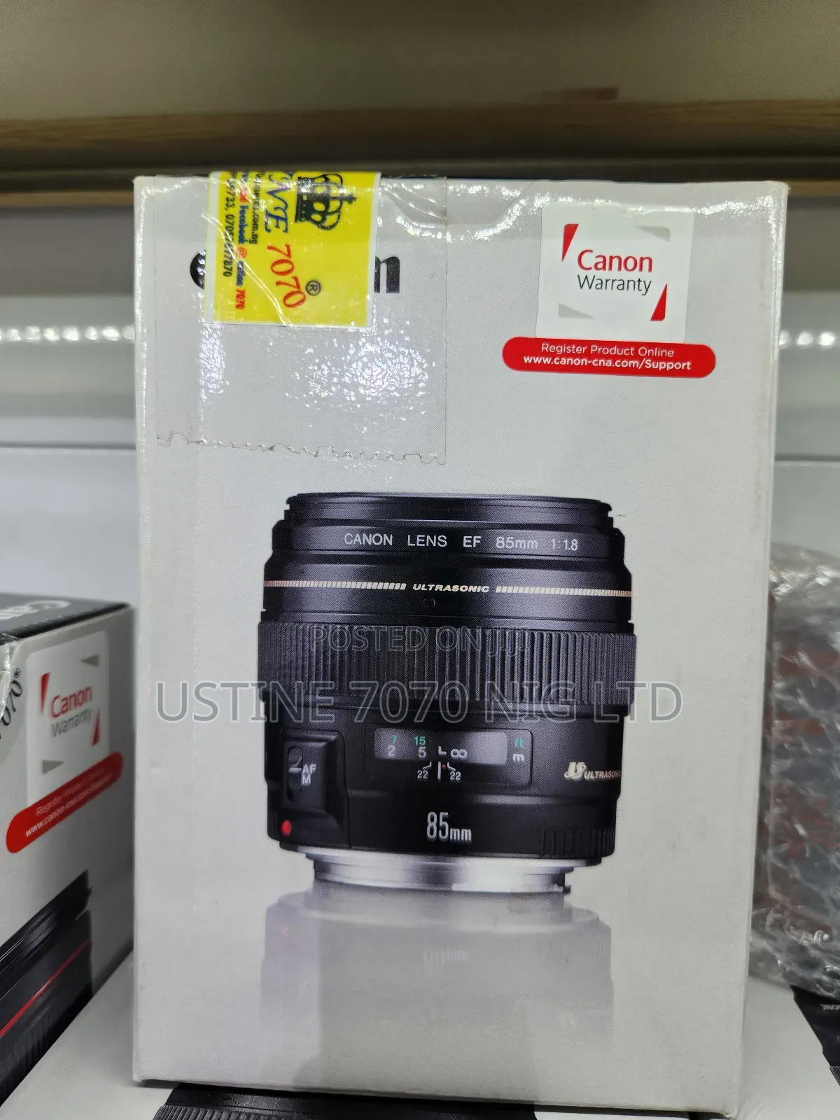 Ef 85mm F1.8 Usm Canon Lens (New)