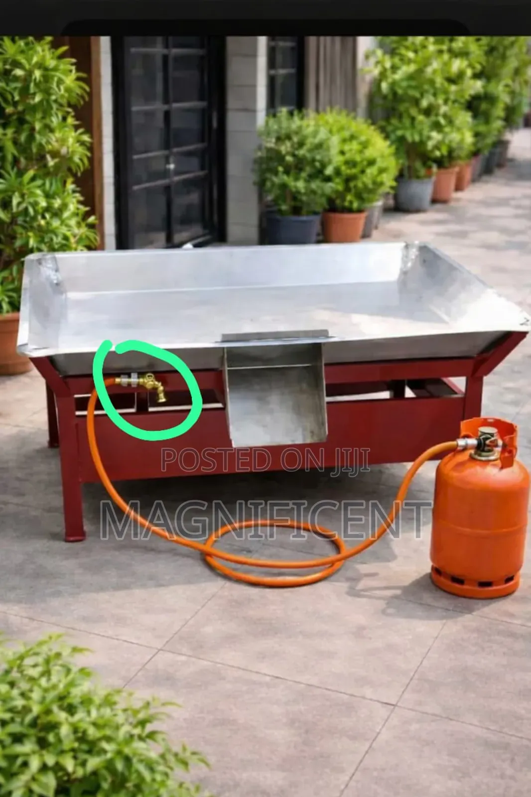 Multiple Industrial Gas Frying Pan / Roasting Pan With Burner