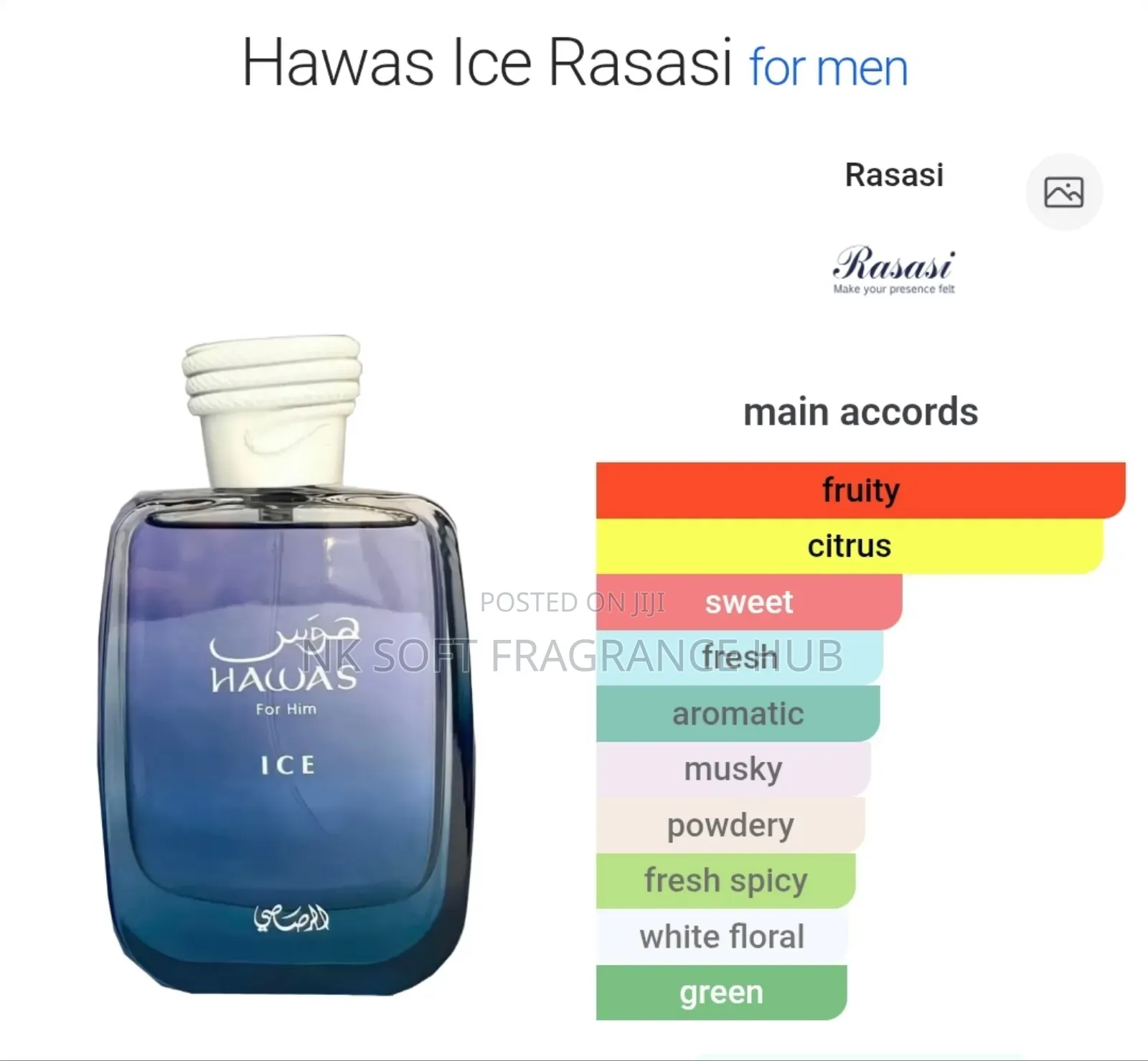 Hawas Ice Perfume 100ml By Rasasi