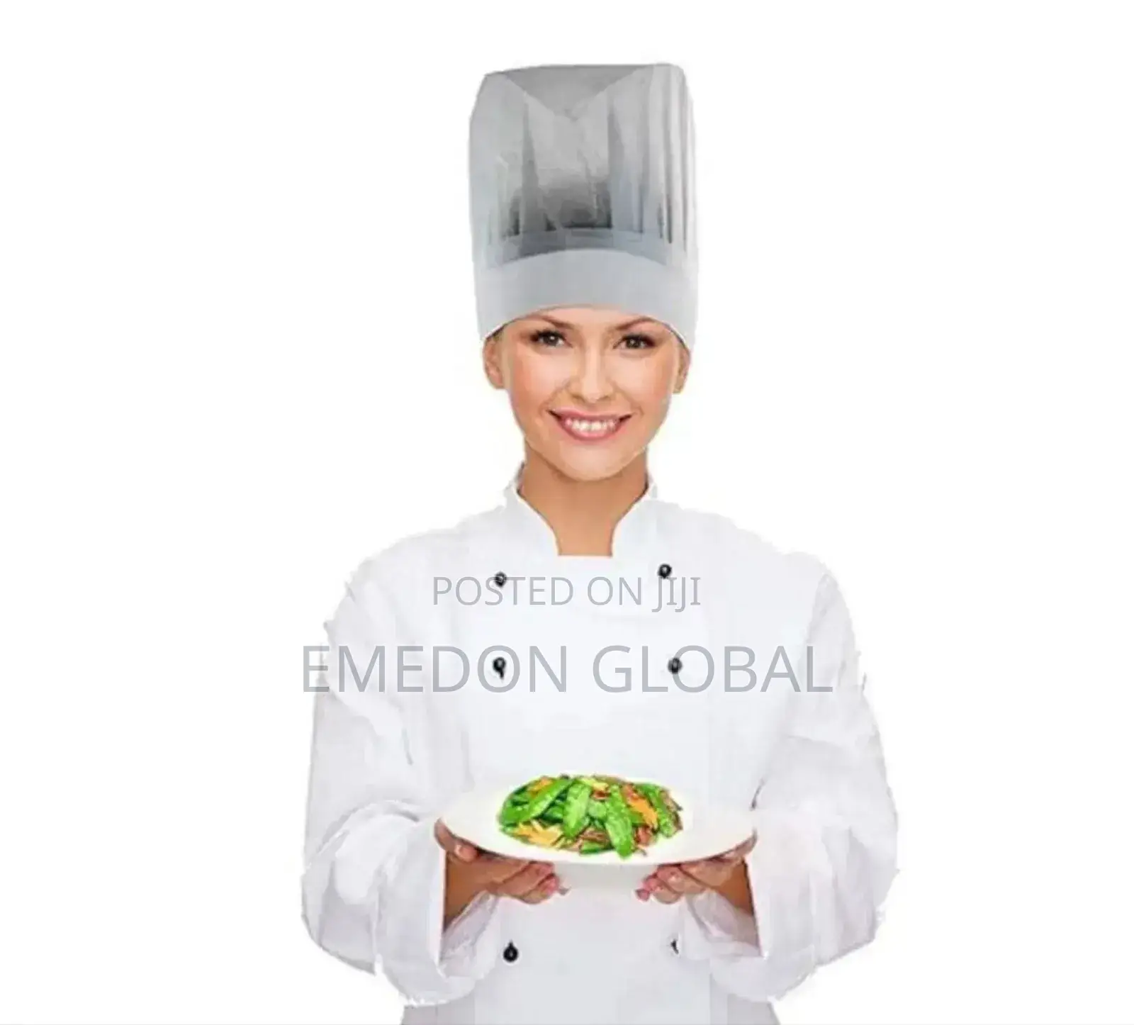 White Disposable Non Woven Chef Hat 20pcs
