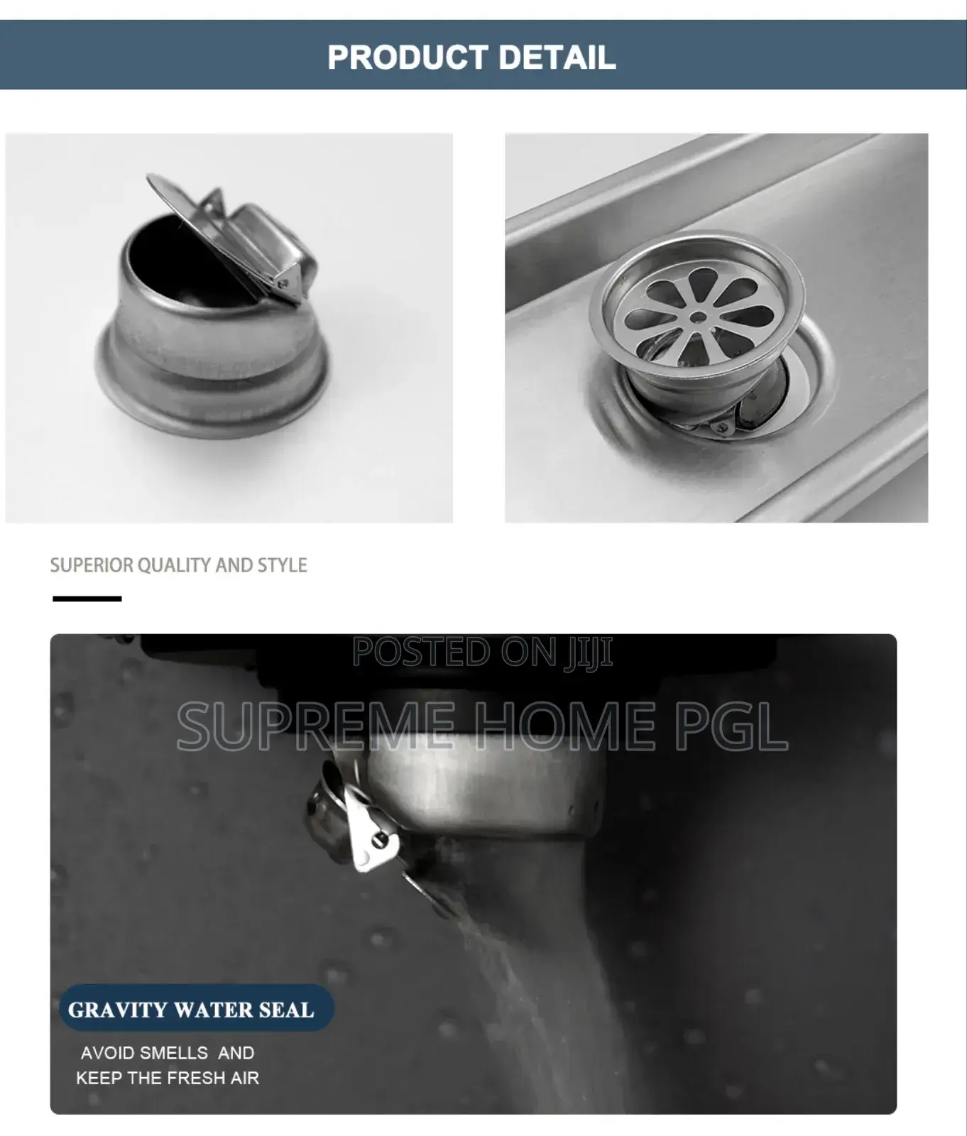High Quality 304 Stainless Steel Linear Floor Drain