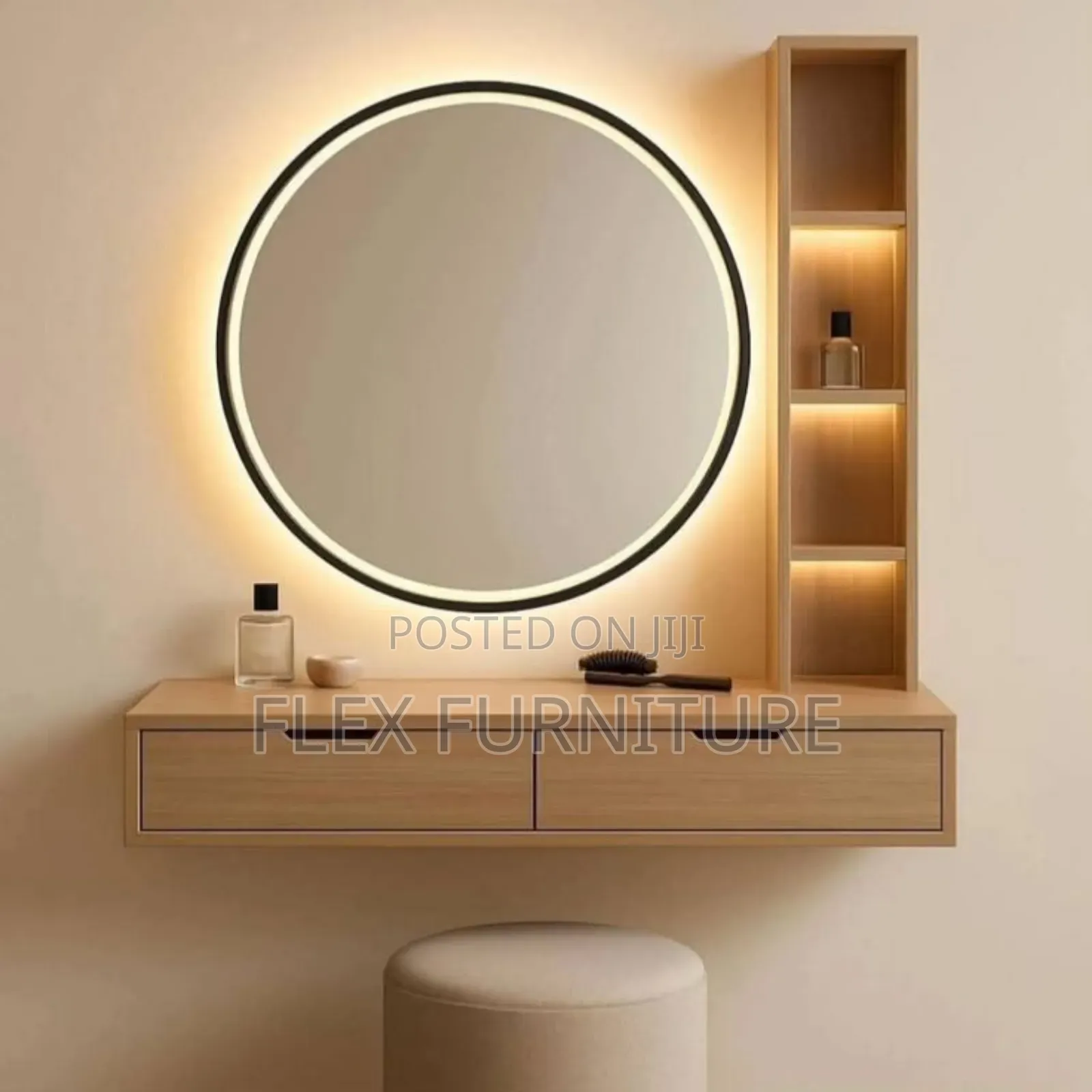 Dressing Table, Mirror and Stool