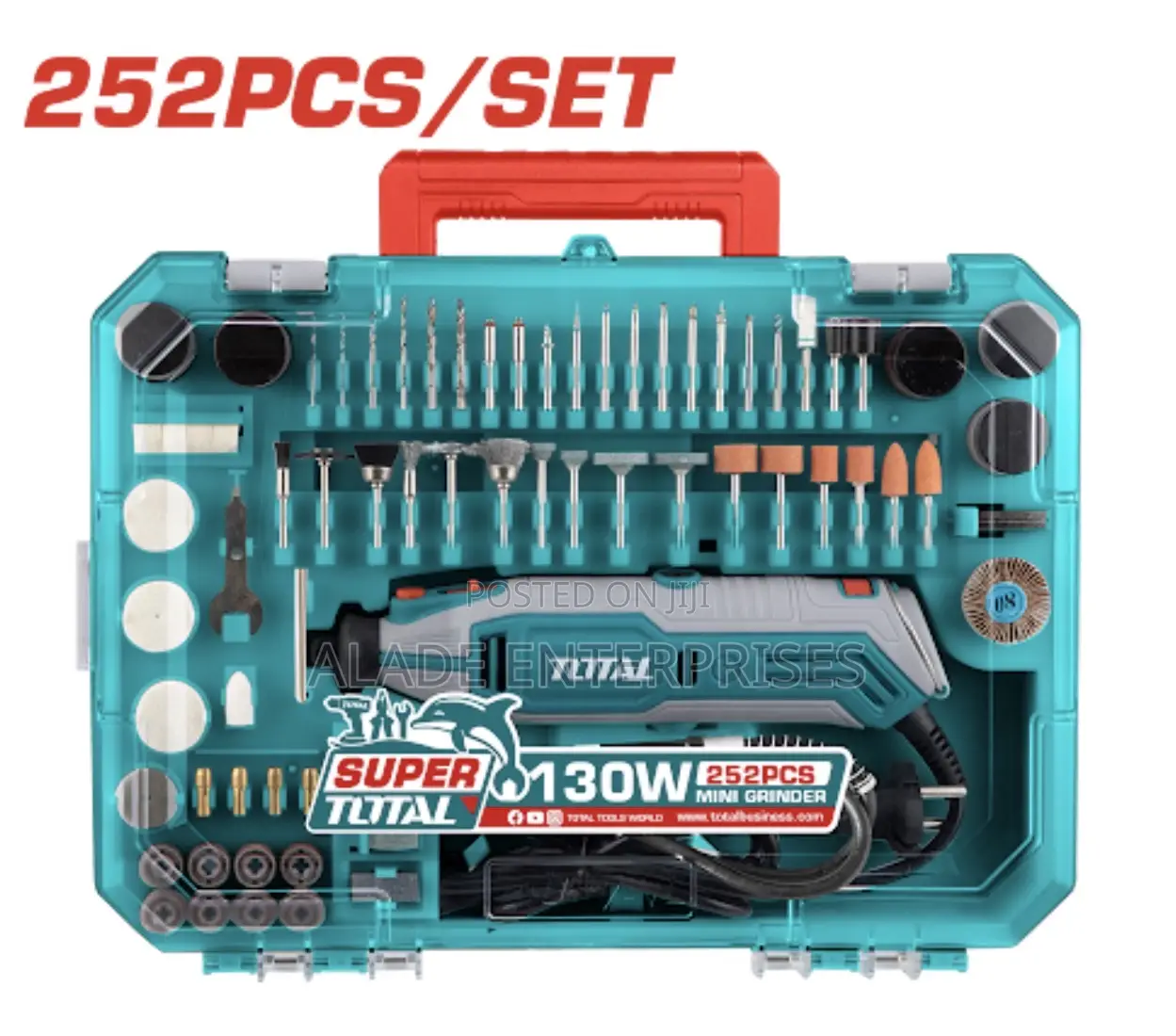Total 130w Mini Rotaty Die Grinder With Accessories 252pcs