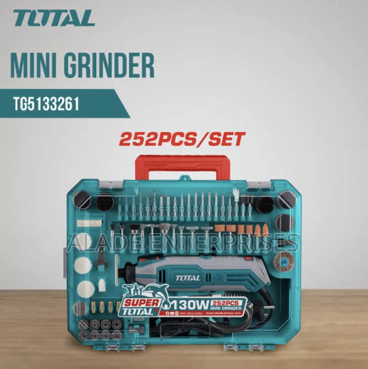 Total 130w Mini Rotaty Die Grinder With Accessories 252pcs