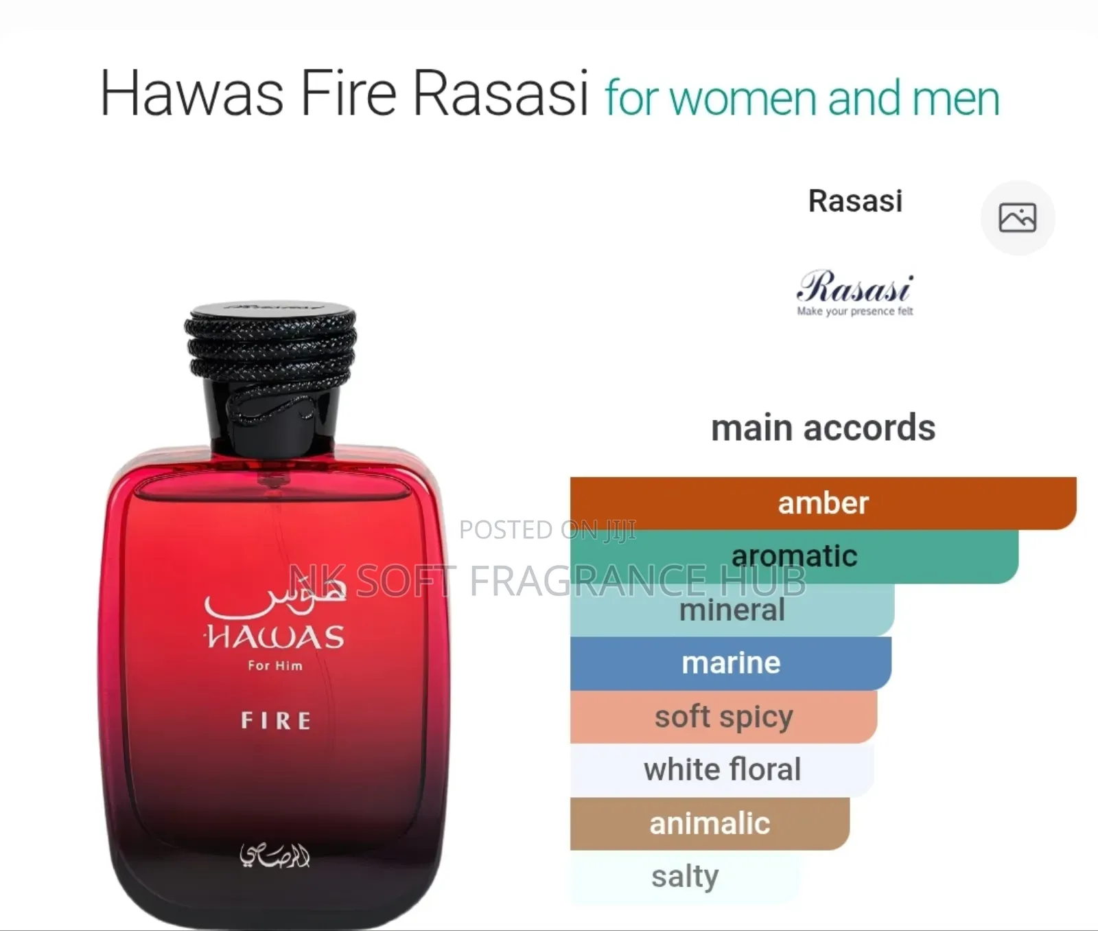 Hawas Fire Edp 100ml By Rasasi