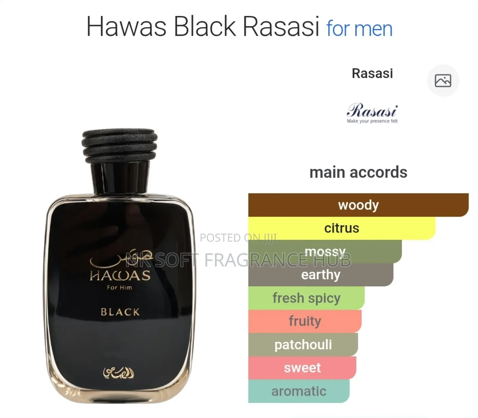 Hawas Black Edp 100ml by Rasasi