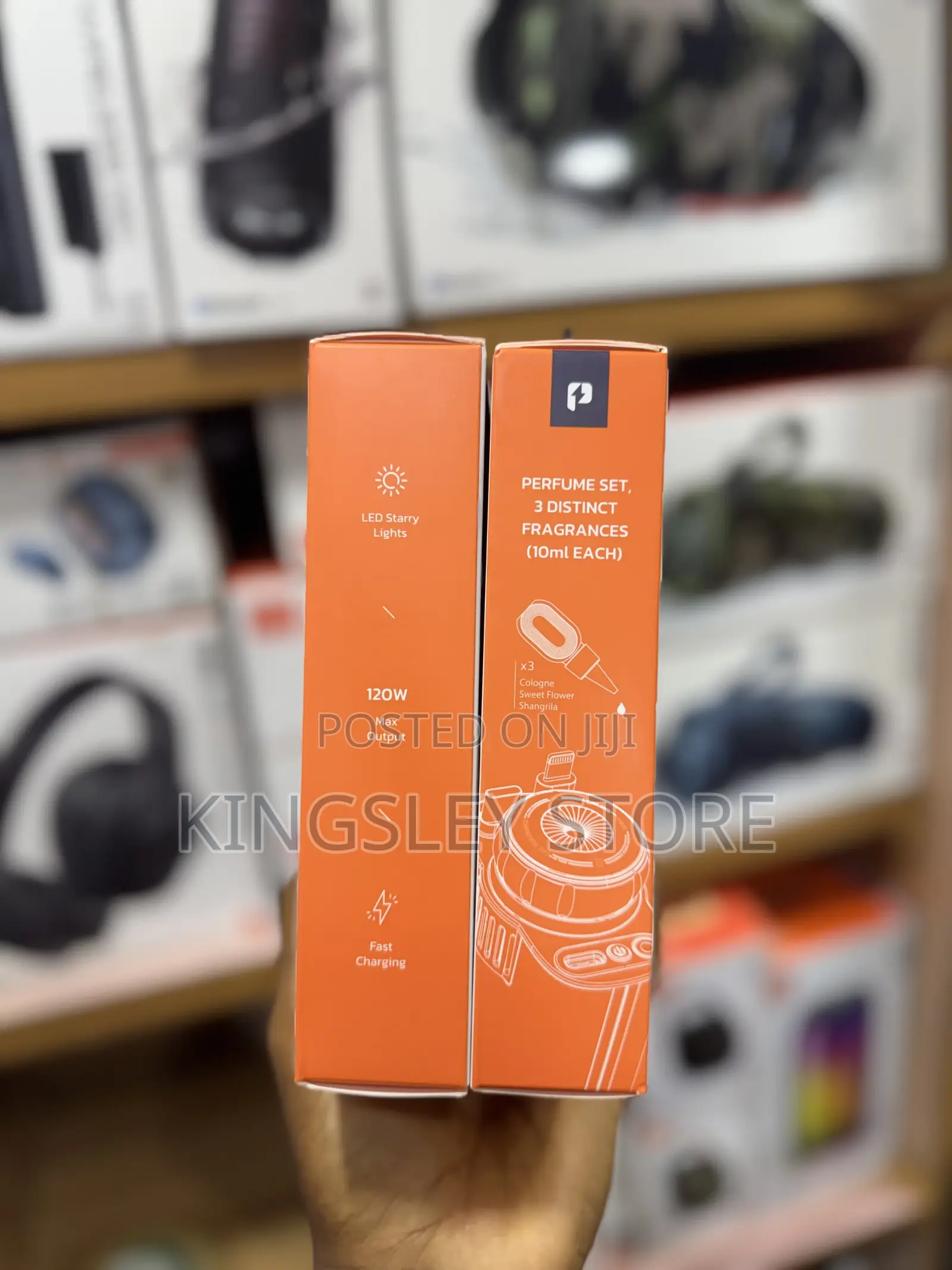 Porodo Aromaglow 120w Fast Car Charger Witharomatherapy Diffuser Black