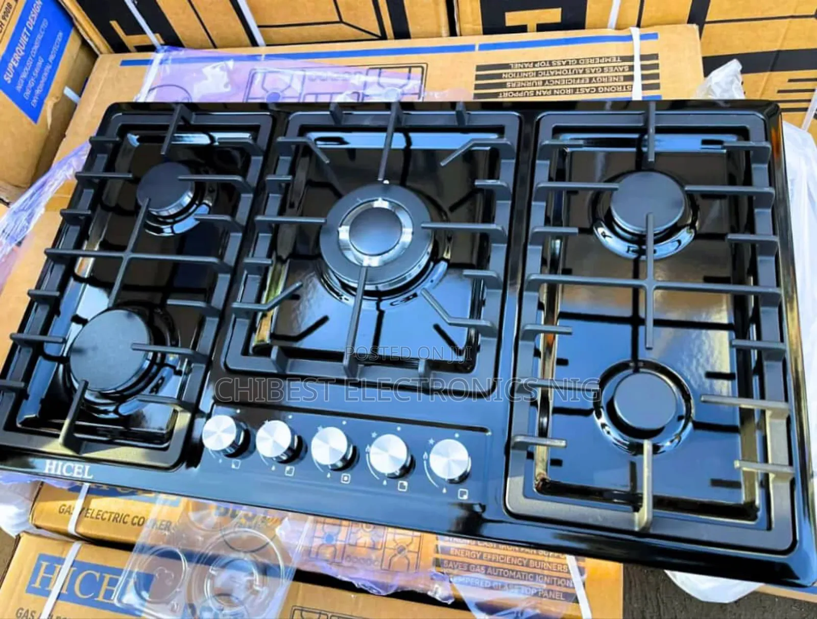 Original Hicel Built-in 5 Burners Gas Cooker Hob 90cm Automatic