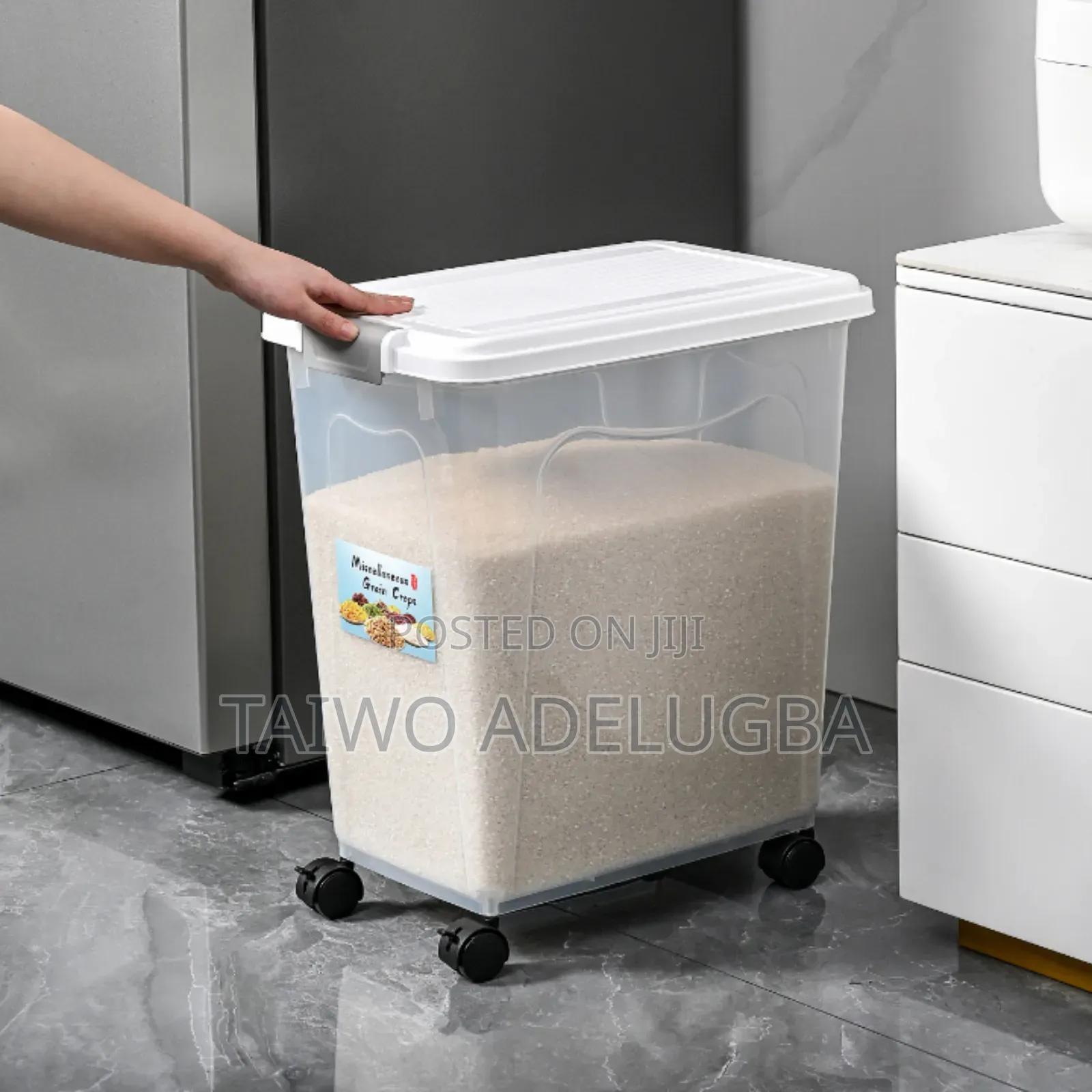 40kg Rice Bucket With Wheels